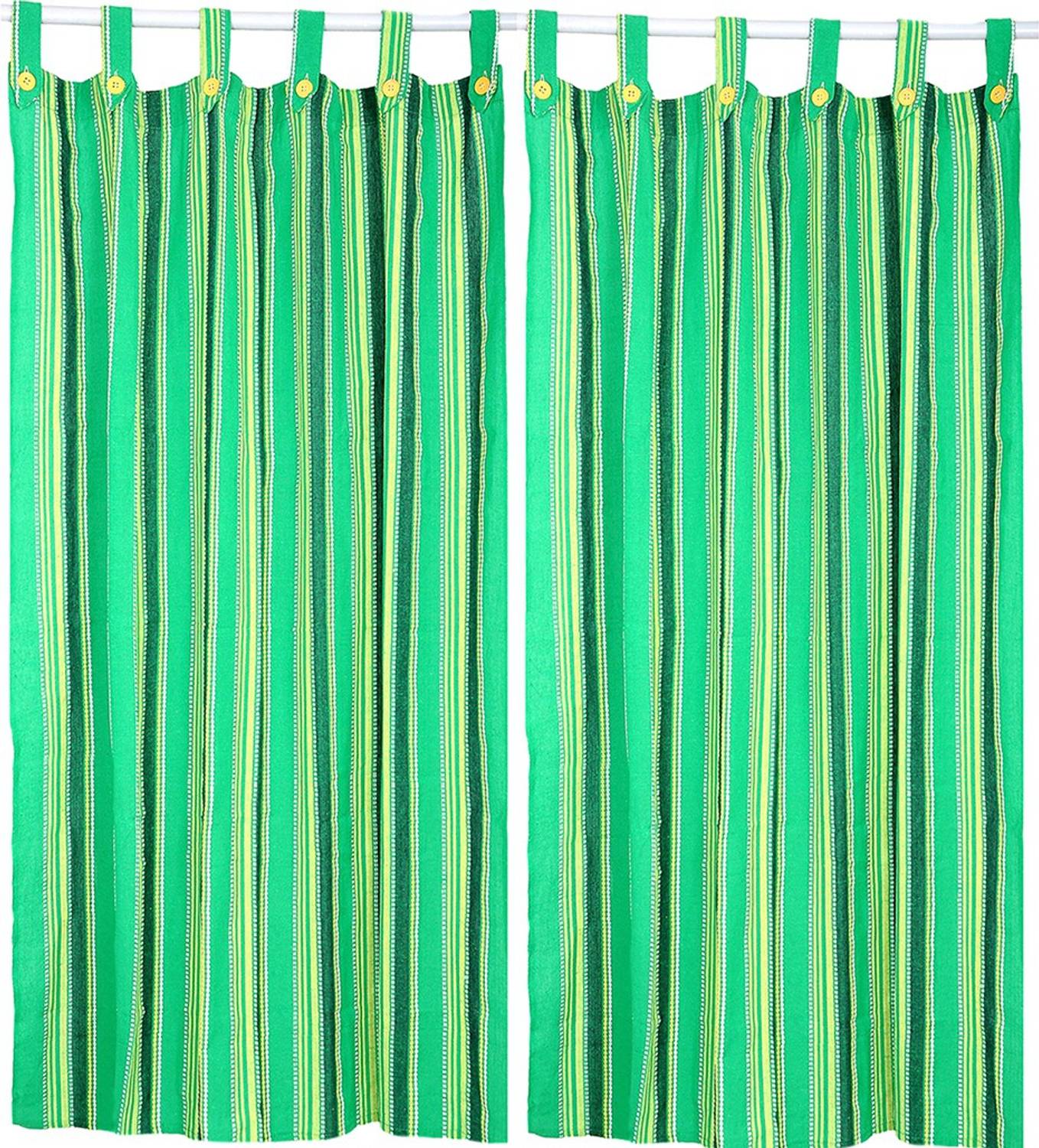 Alemah 213 cm (7 ft) Door Cotton Room Darkening Curtain (Pack Of 2)
