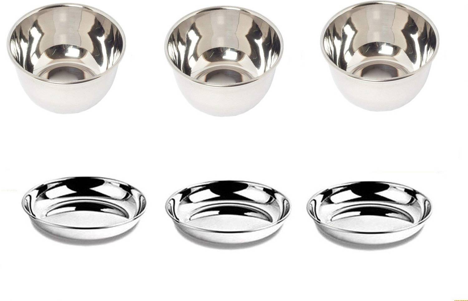 A&H Stainless Steel Vegetable Bowl Unbreakable Combo of Sabzi , Curry , Desert Icecream