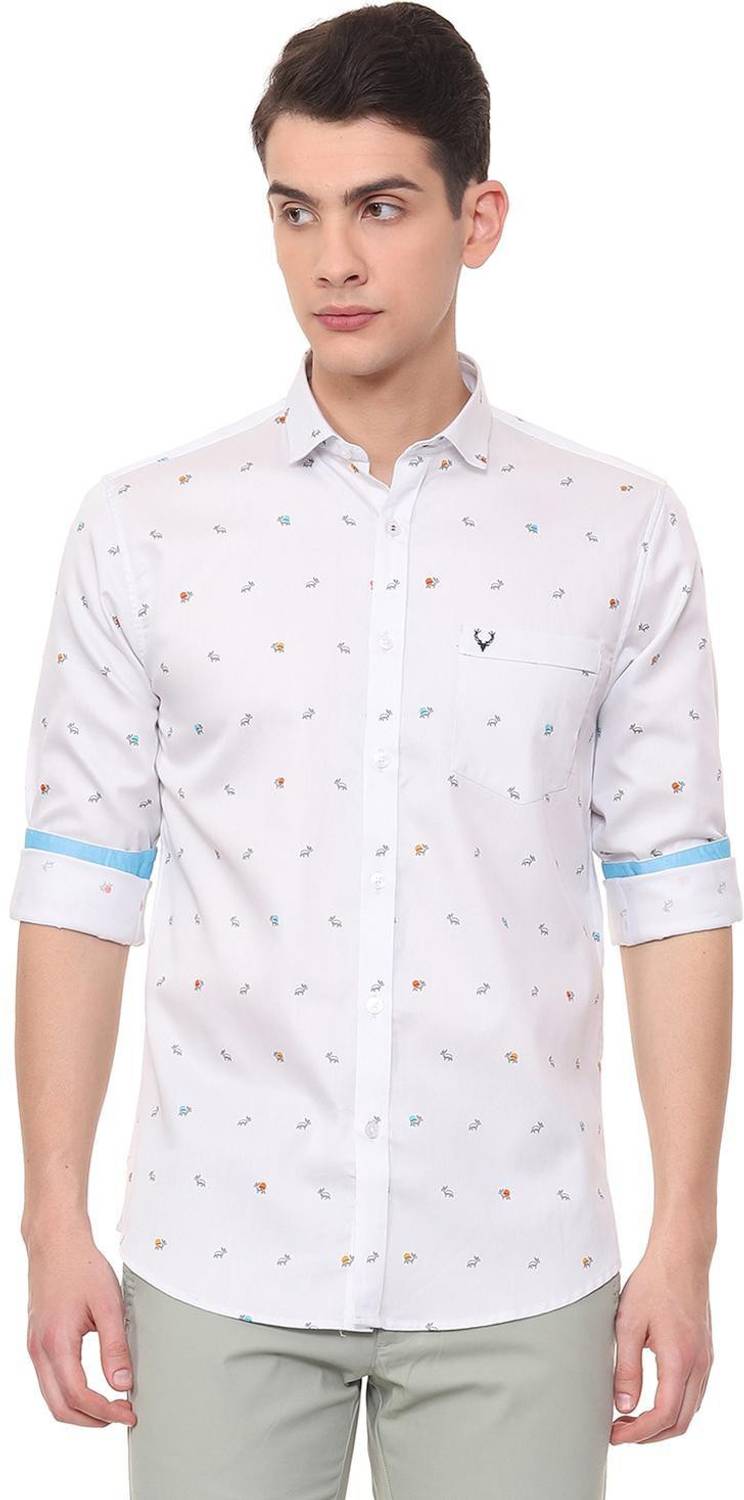 Allen Solly Men Printed Casual White Shirt