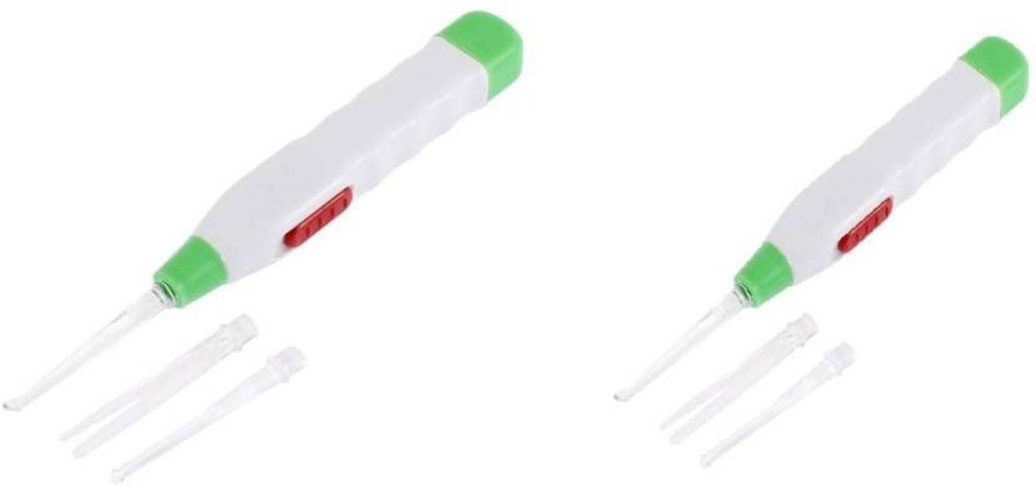 AK SCIENTIFIC Earpick With Flashlight Ear Wax Remover Child Safety Tweezer and Spoons in Case Set Of 2