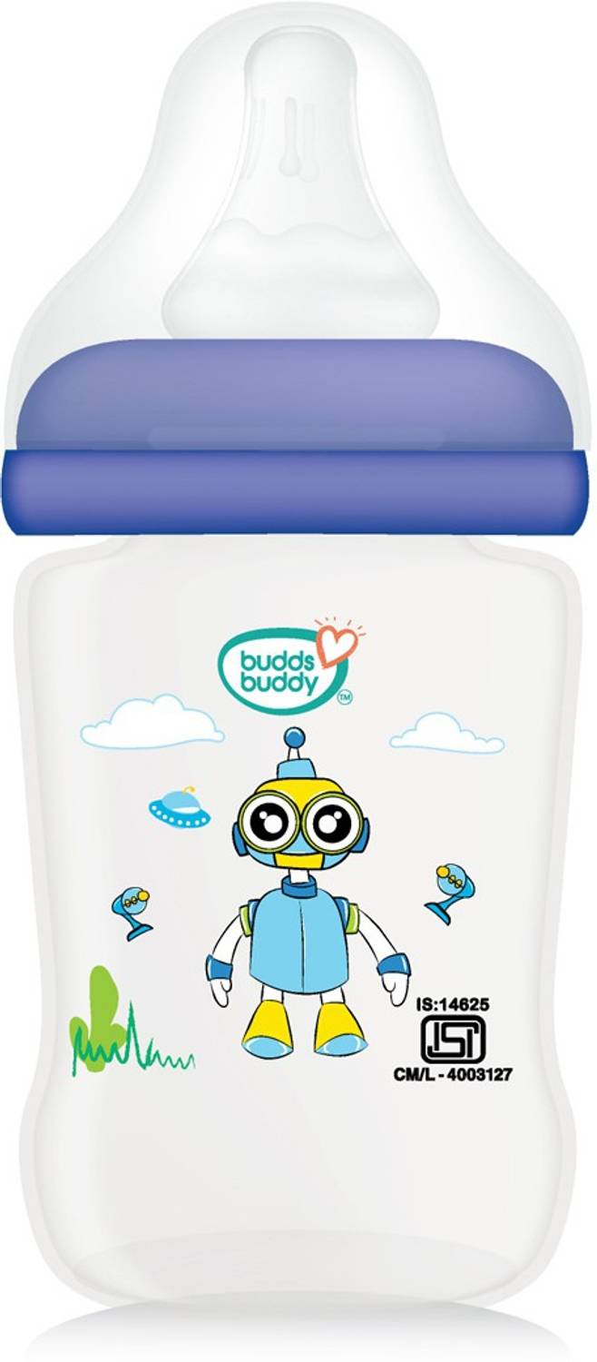 Buddsbuddy Premium Feeding bottle regular 4oz/125ml BB7050 blue - 125 ml