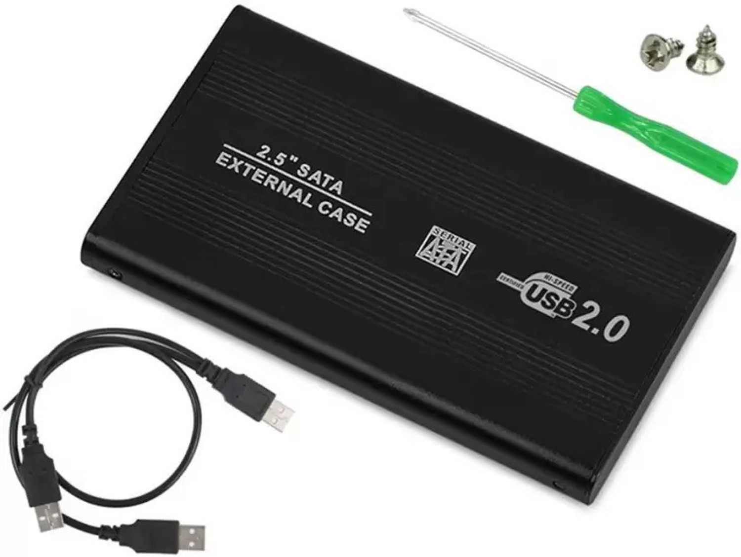Image of Cables Kart USB 2.0 External 2.5 inch Hard Disk sata casing for laptop 2.5 inch Shock Resistant Portable HDD Enclosure