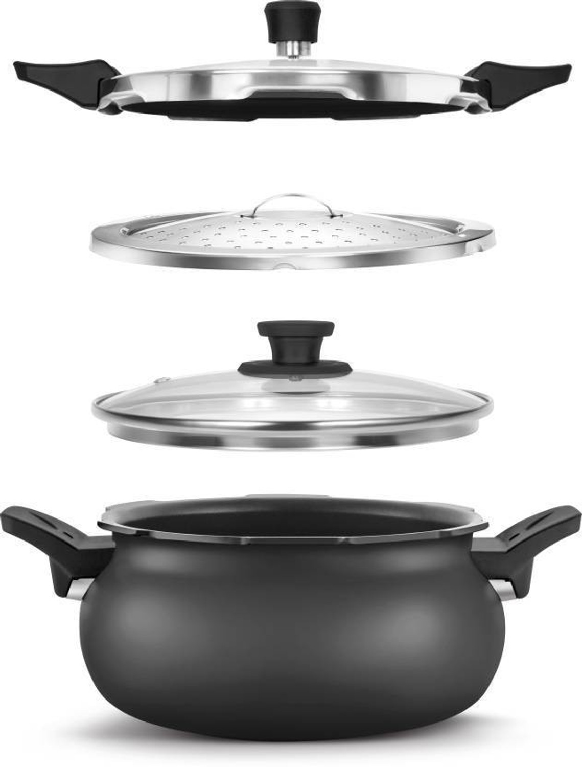 Image of Pigeon All In One Super Cooker 5 L Outer Lid Induction Bottom Pressure Cooker