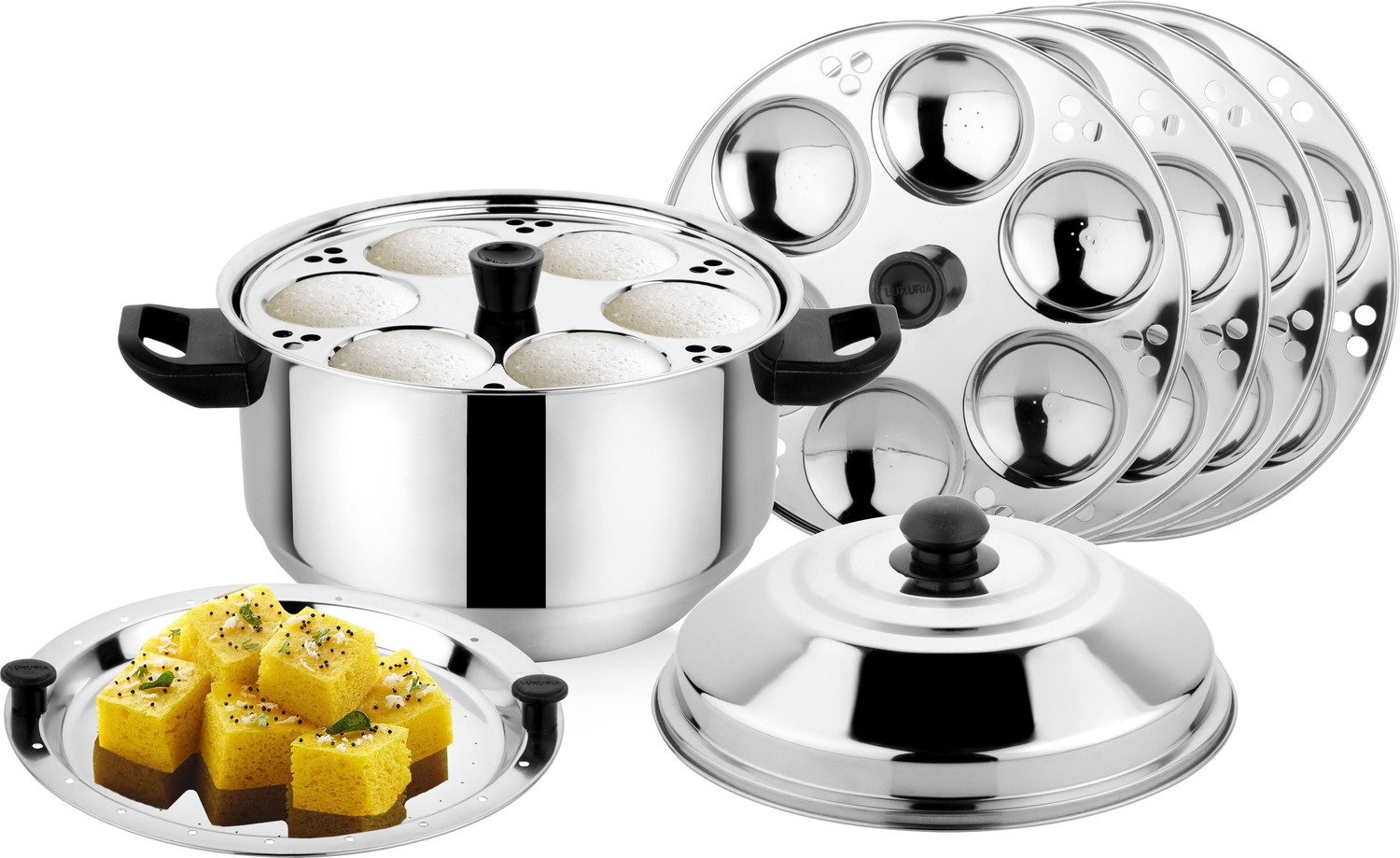 Image of SAYARA Eco -30 Induction & Standard Idli Maker (6 Plates, 30 Idlis )