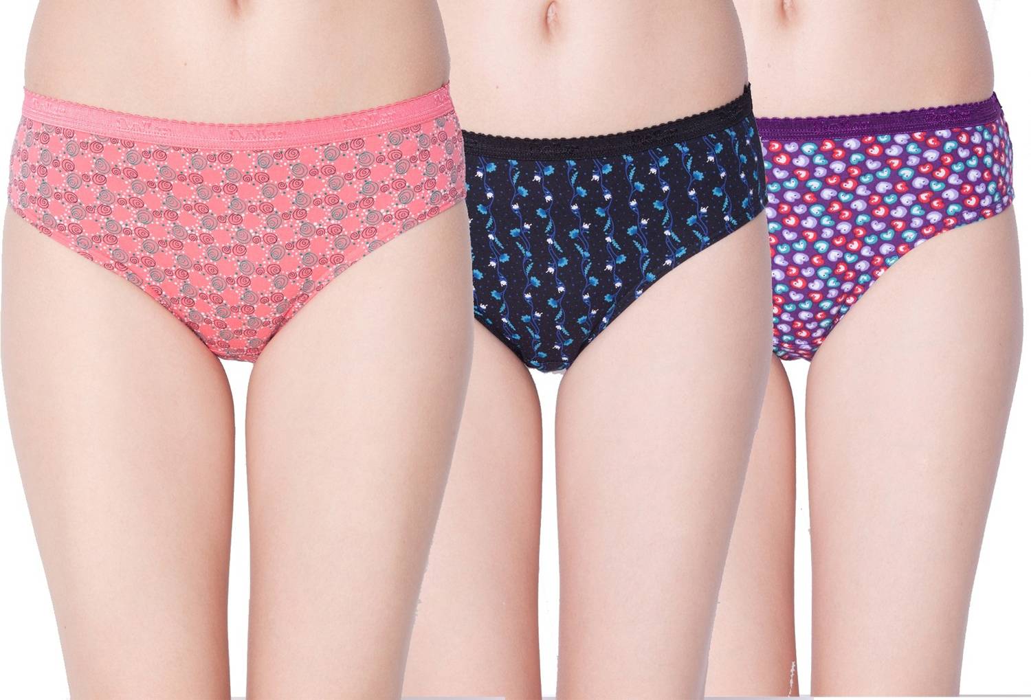 Dollar Missy Pack of 3 Women Hipster Multicolor Panty