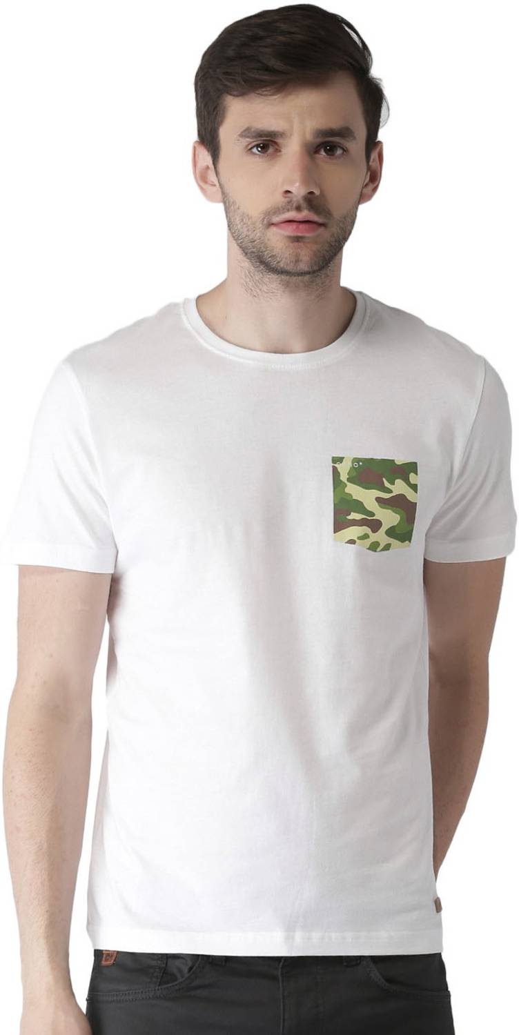Celio Printed Men Round Neck White T-Shirt