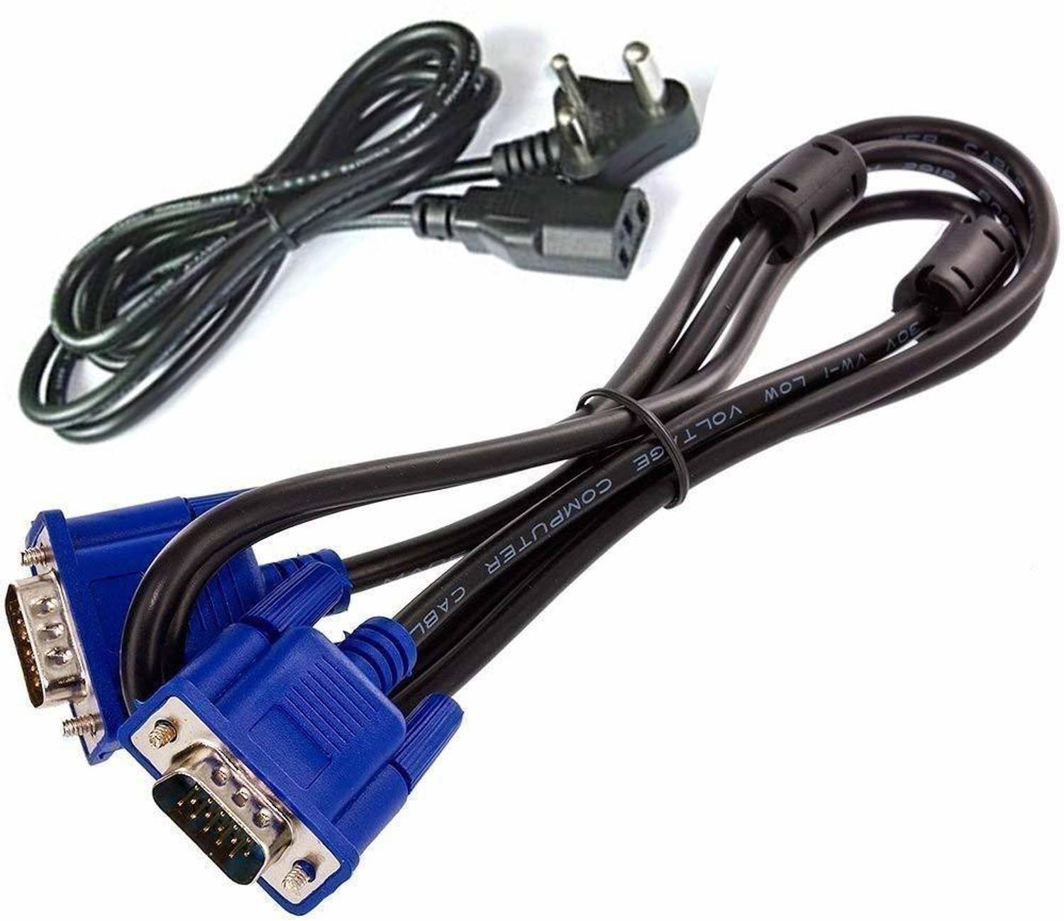 nish 5Pin VGA and Power Cable Combo Set (Black)