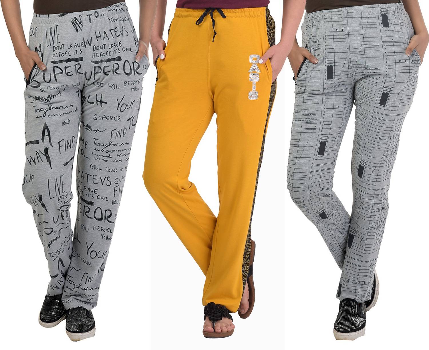 69GAL Printed Women Multicolor Track Pants