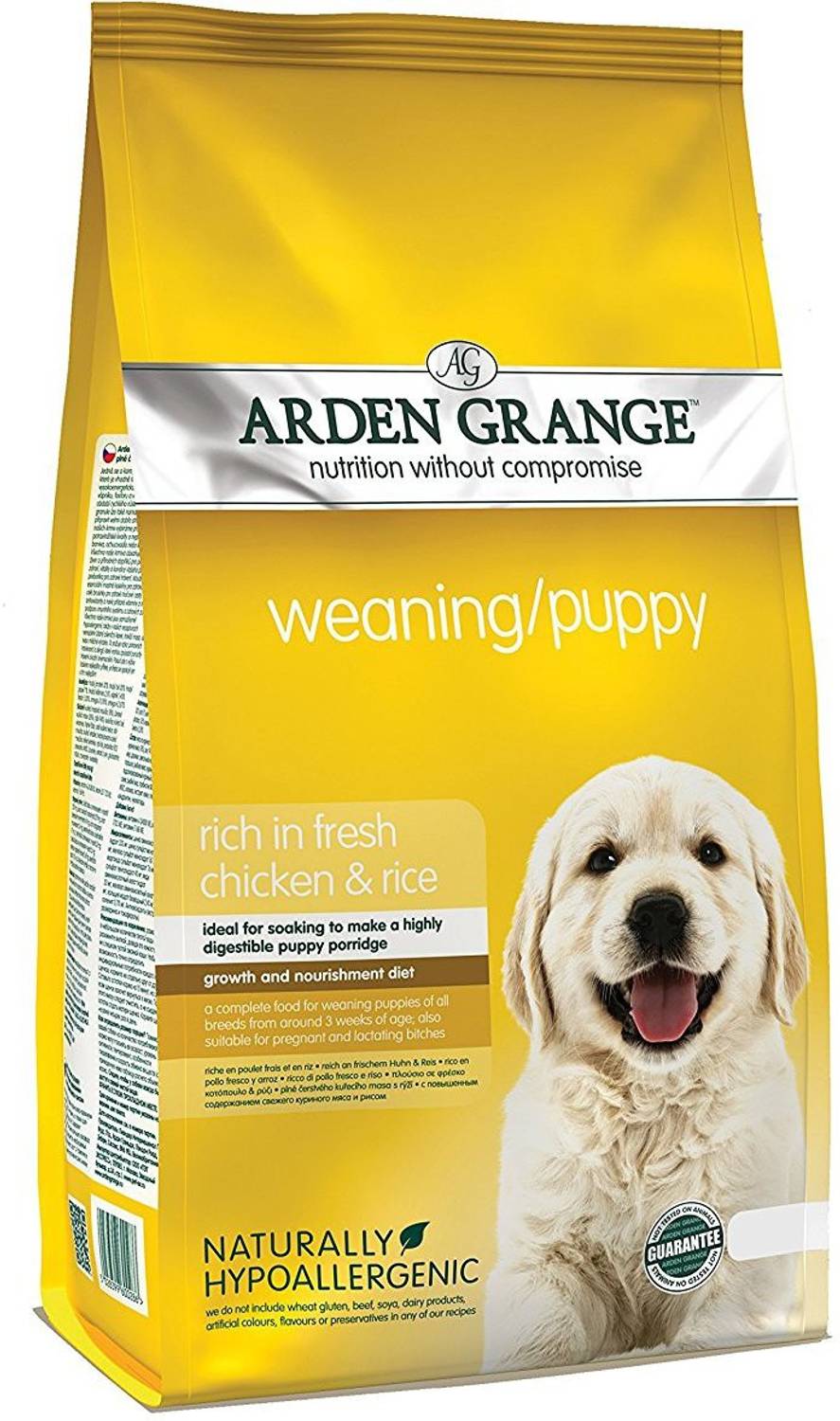 Arden Grange Weaning/Puppy Dog Food Rich in fresh chicken & Rice - 6 KG Rice, Chicken 6 kg Dry New Born, Young Dog Food