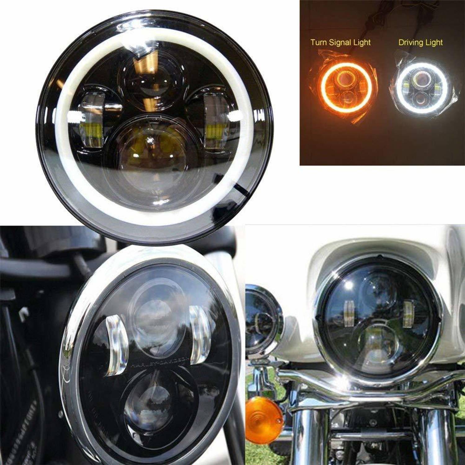 AUTOGARH 7 Inch LED Headlight for Royal Enfield Bullet 500 - Image 3