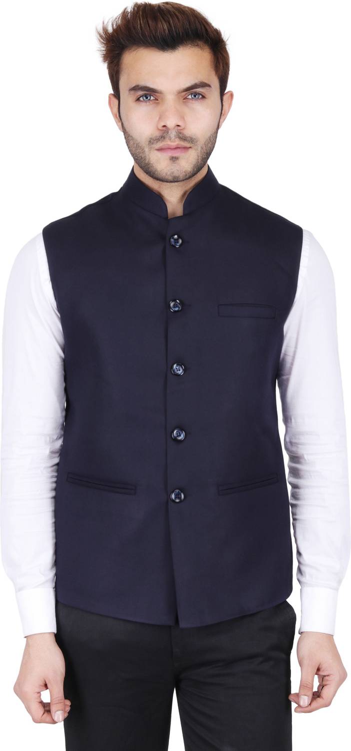 Badoliyasons Men Solid Nehru Jacket