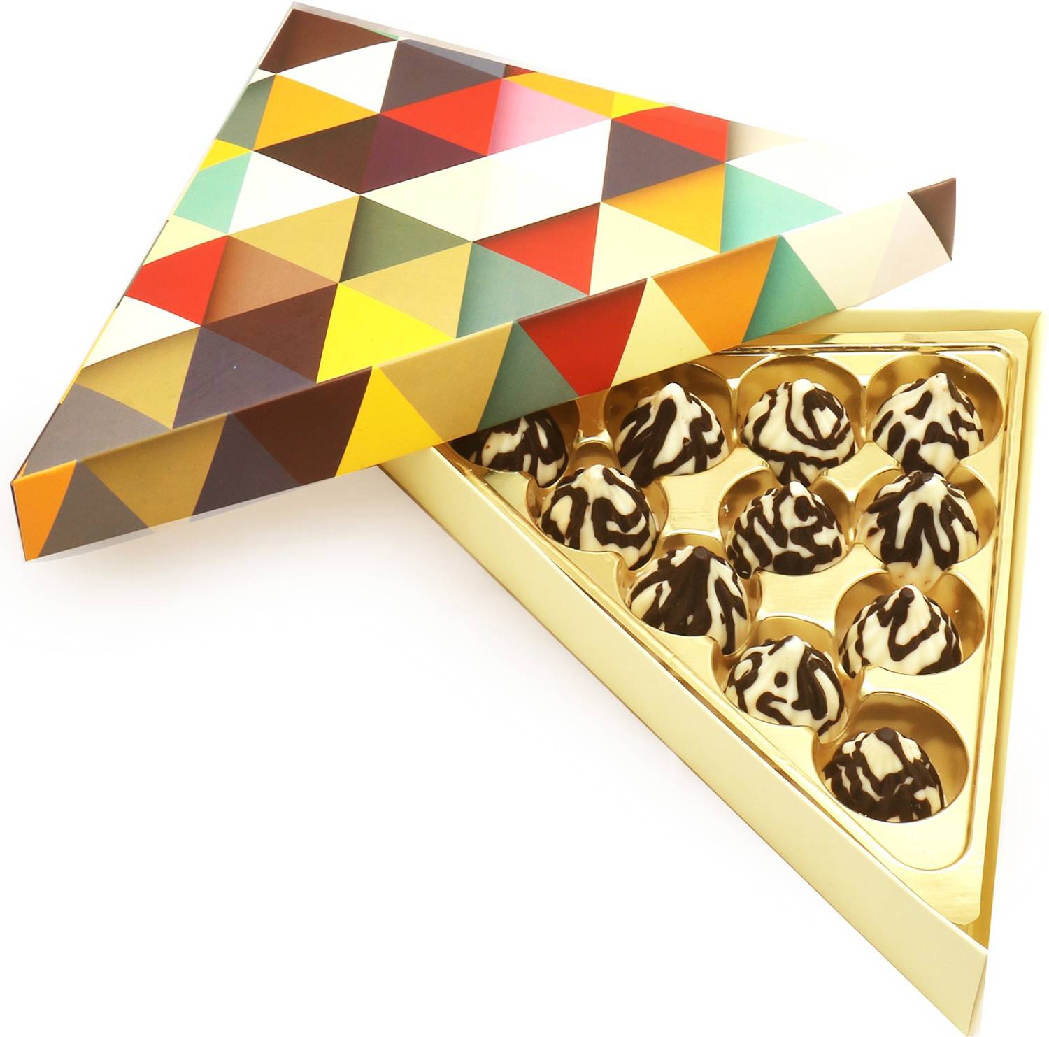 Ghasitaram Gifts Pack of 11 Triangle Marble Chocolate Modaks