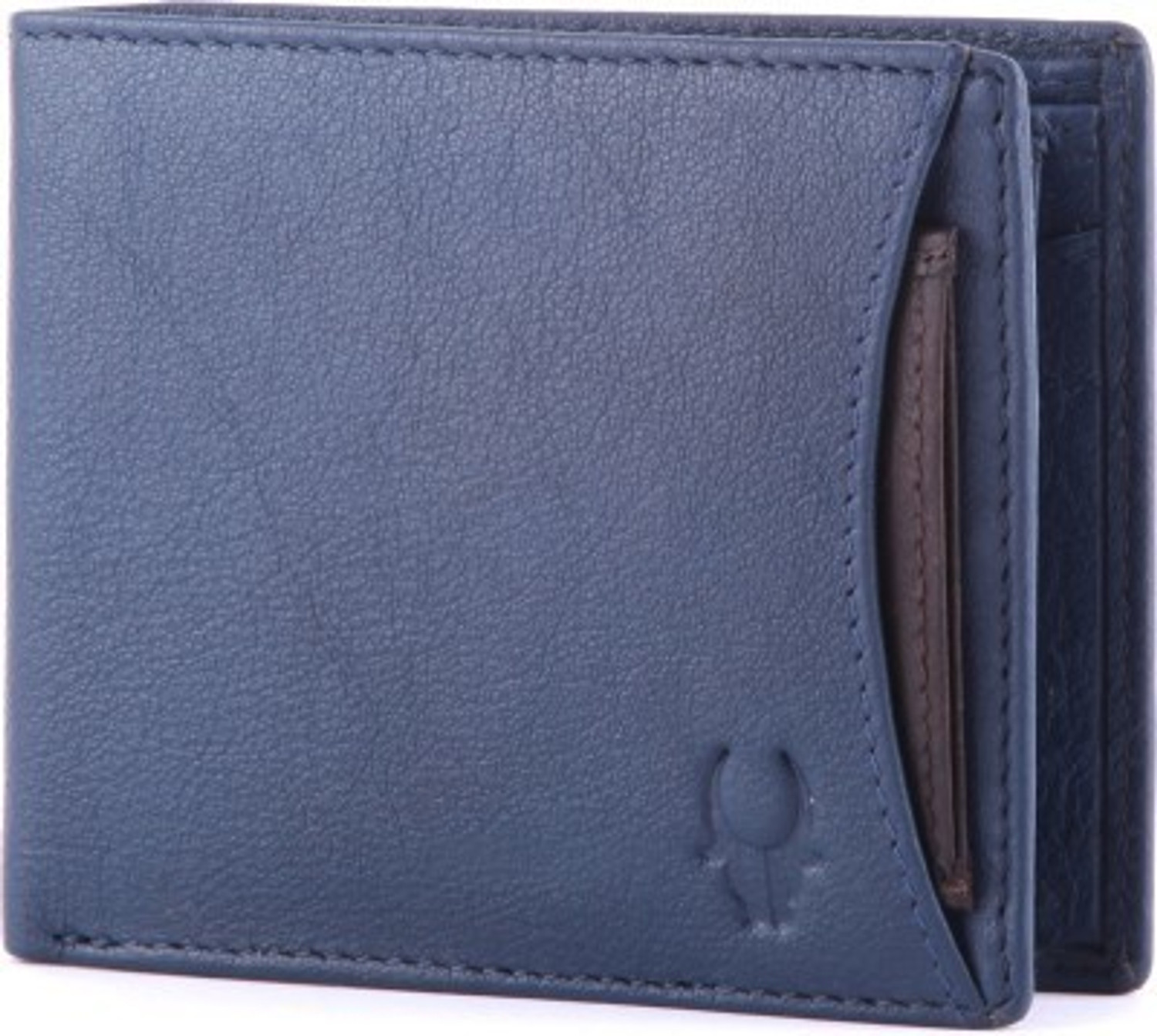Image of WILDHORN Men Formal Blue Genuine Leather Wallet