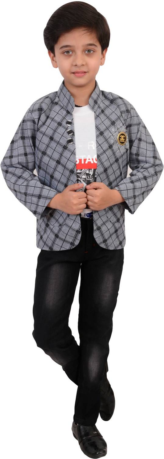 Arshia Fashions Boys Party(Festive) Blazer Jeans