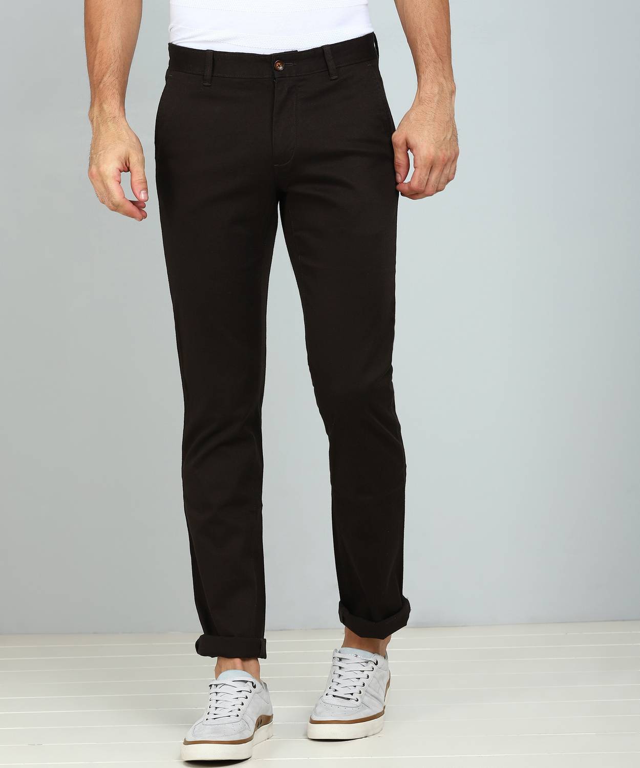 Arrow Sport Regular Fit Men Black Trousers