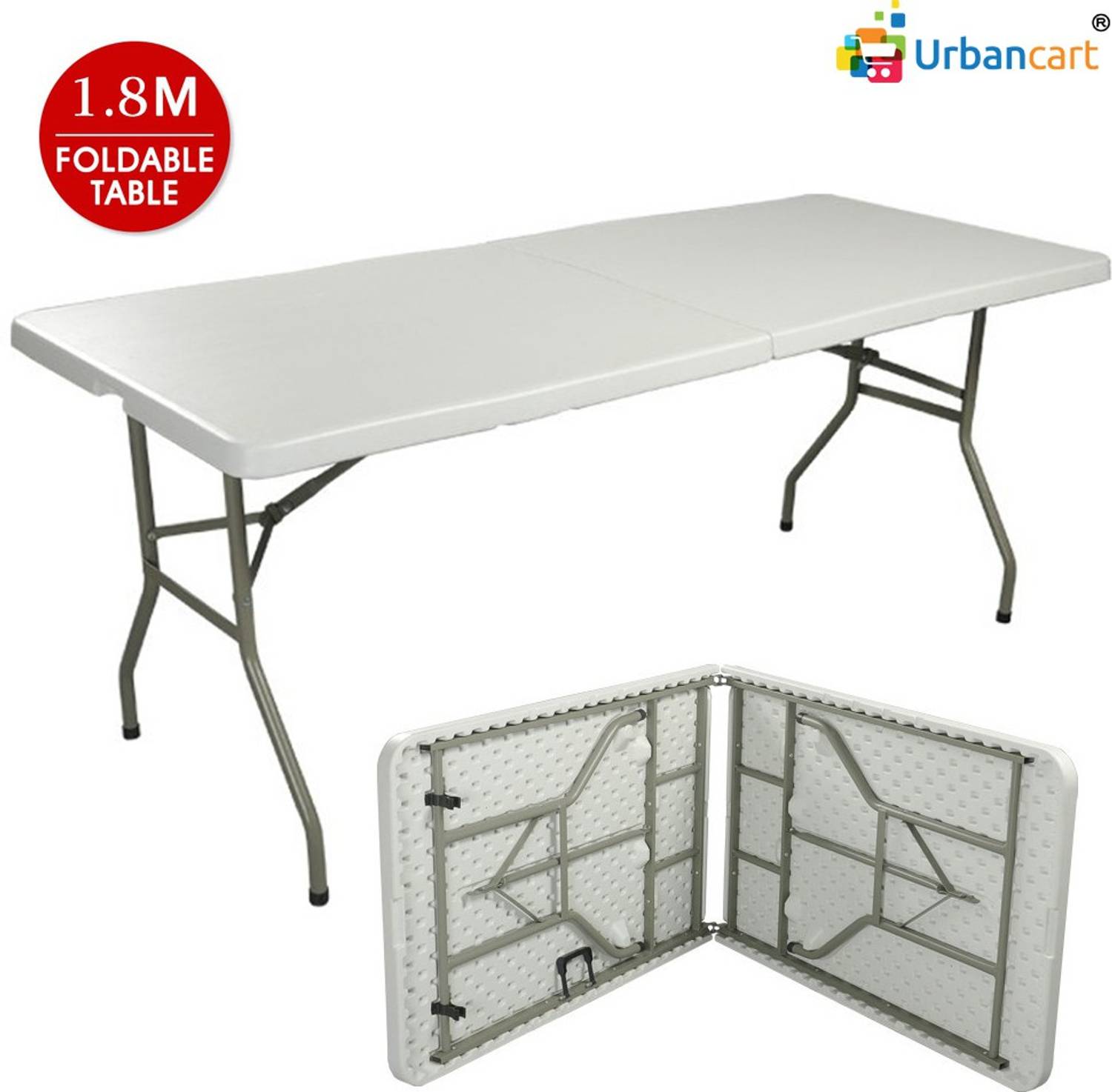 Urbancart Metal Outdoor Table White - Image 2