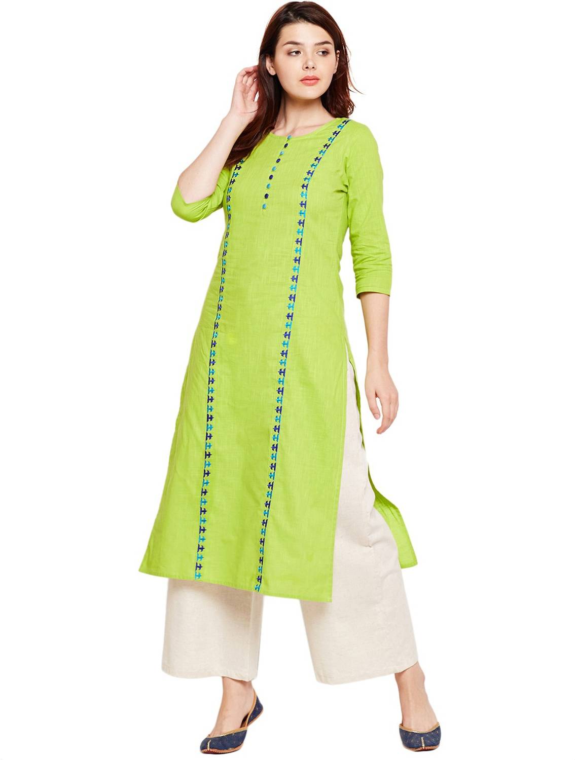Azira Women Embroidered Straight Kurta