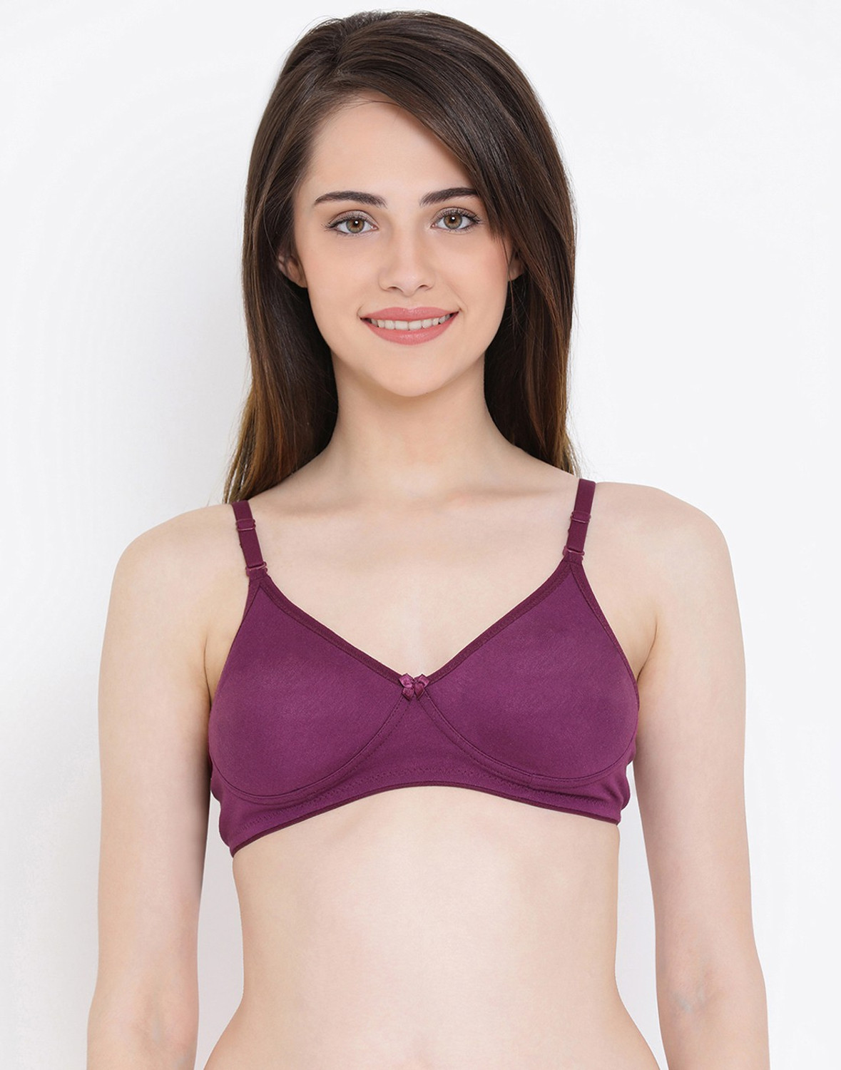 Image of Clovia Clovia Pack of 2 Cotton Rich Lightly Padded Non-Wired Multiway T-shirt Bra Women T-Shirt Lightly Padded Bra