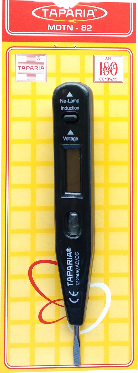 Image of TAPARIA MDTN82 VOLTAGE TESTER WITH NEON BULBS AND LCD DISPLAY Digital Voltage Tester