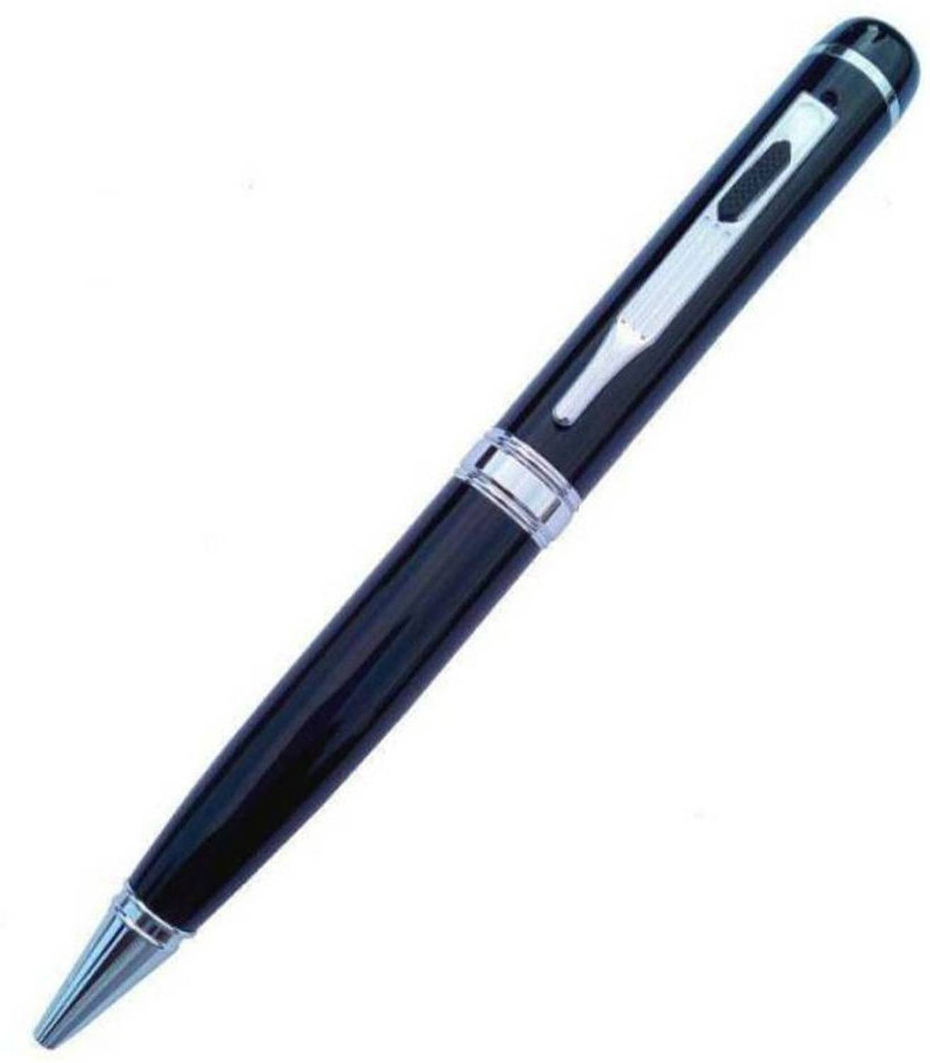 BT FASHION HD-1080P Slik Black & Silver Hidden Spy Pen Camera Security Camera