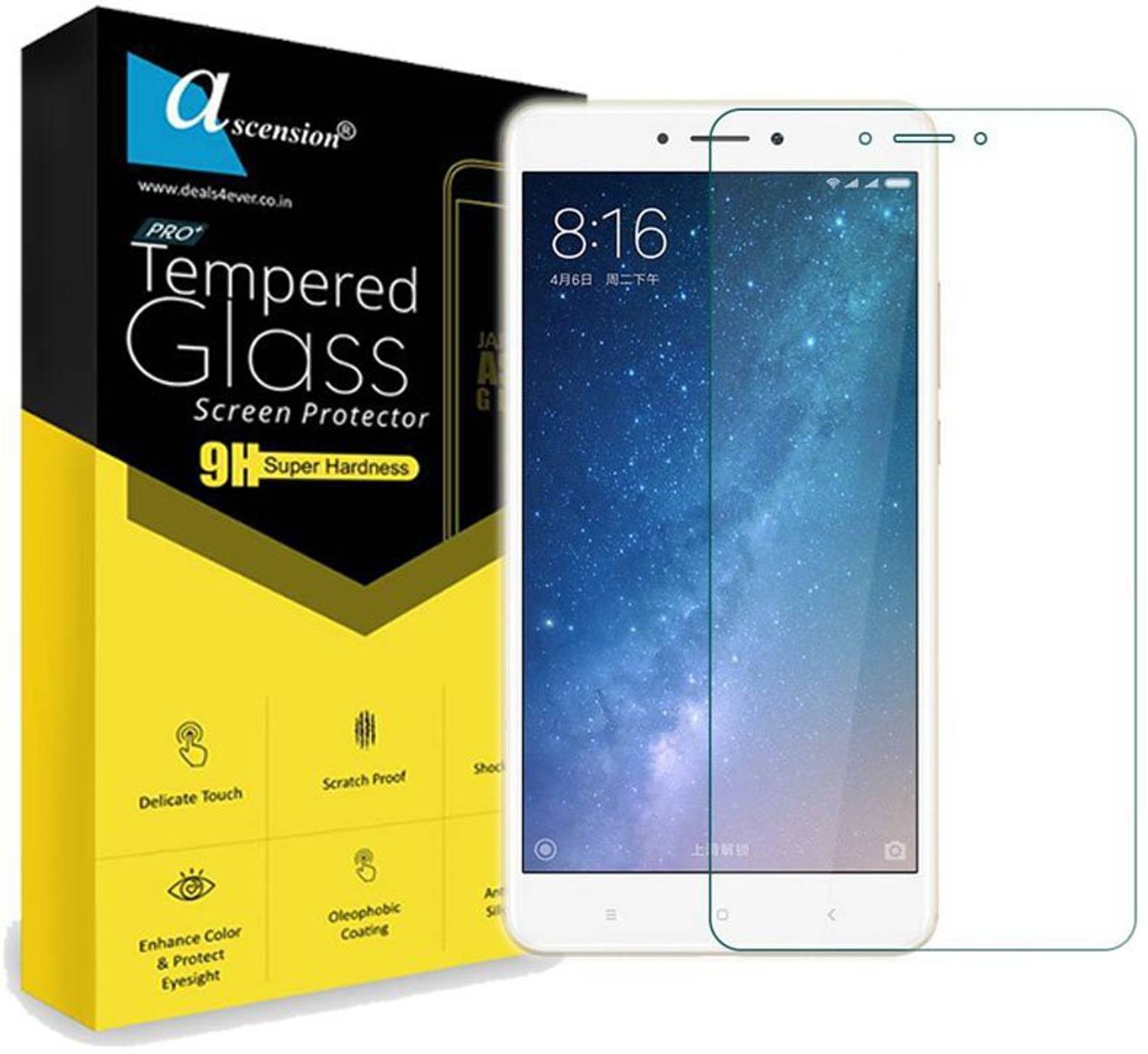 Ascension Tempered Glass Guard for Mi Max 2