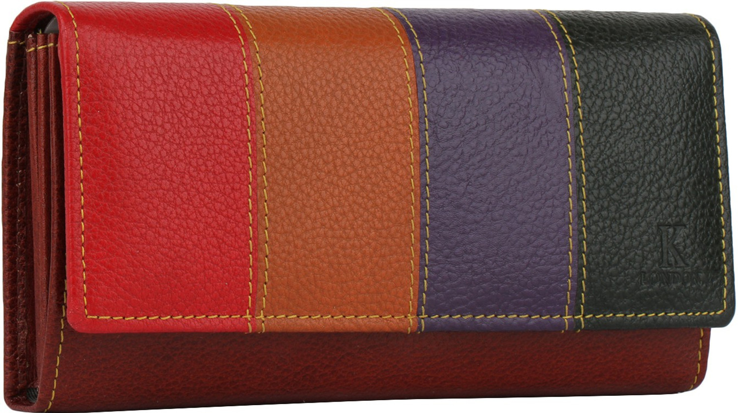 Image of K London Women Multicolor Genuine Leather Wallet