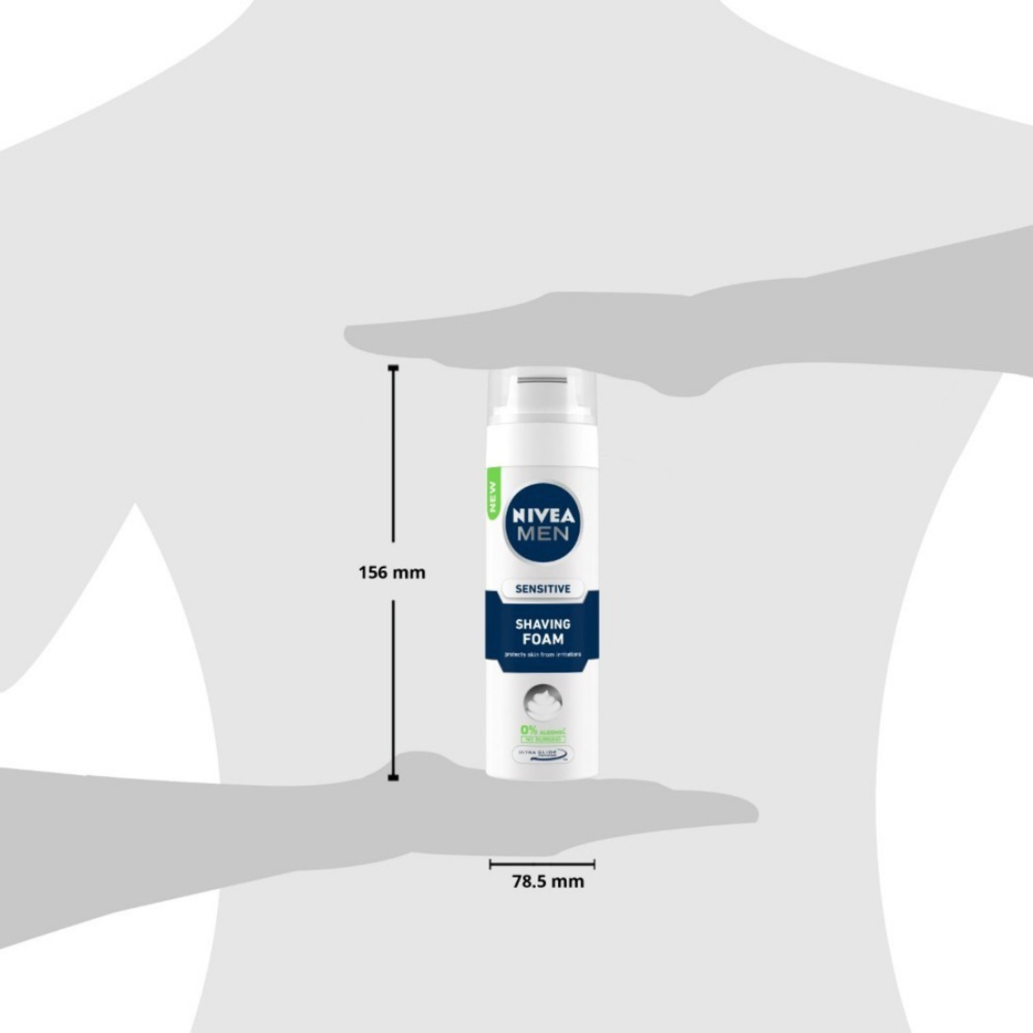 Image of Nivea Men Sensitive Shaving Foam with 0% Alcohol & Camomile, Softens Hair for Smooth Shave