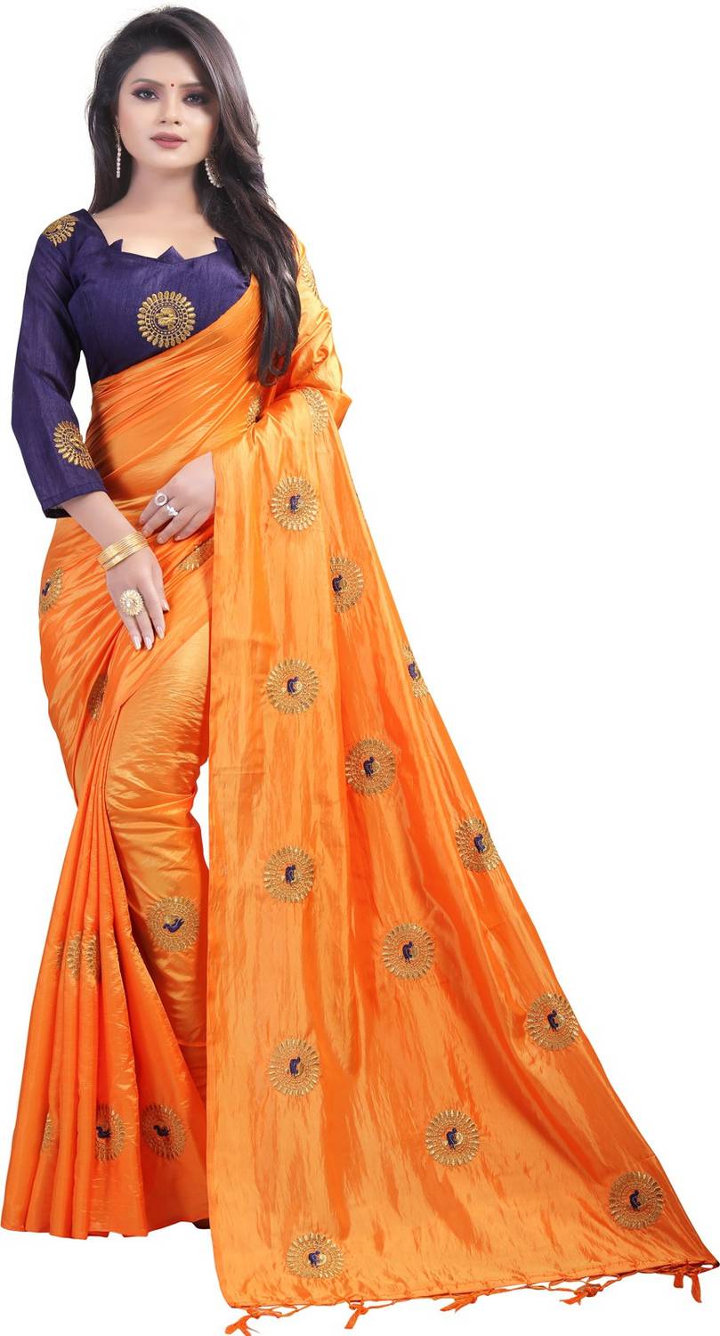 3Buddy Fashion Embroidered Bollywood Silk Blend Saree