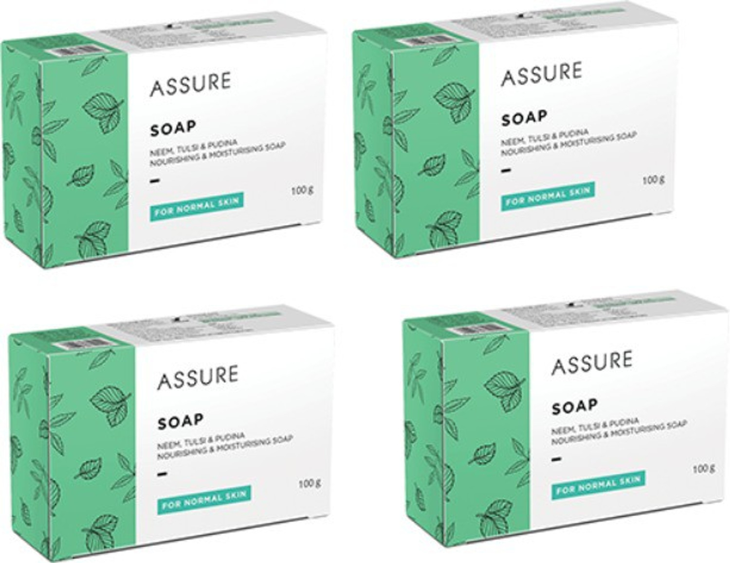 Image of ASSURE NEEM TULSI & PUDINA (400 g, Pack of 4)