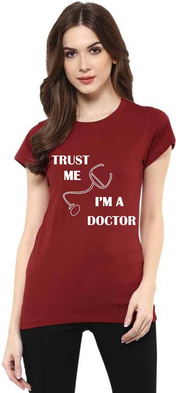 Aseria Graphic Print Women Round Neck Red T-Shirt