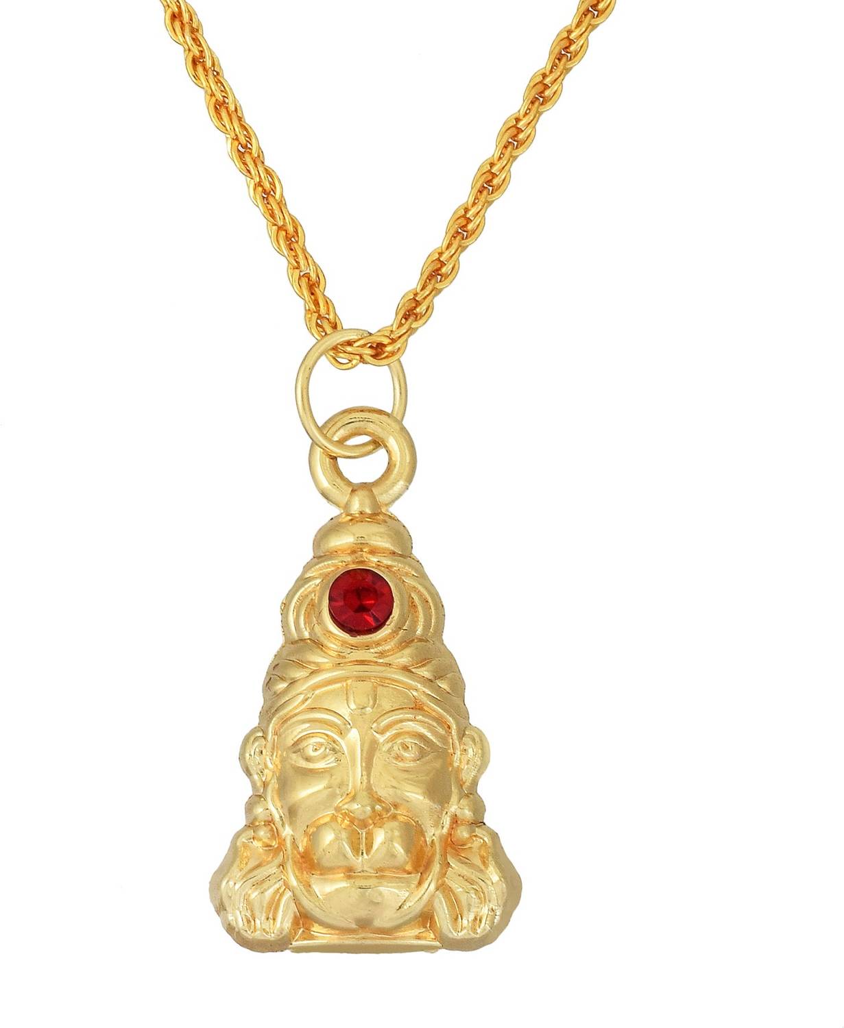 BRBRIK Gold Covered Alloy Jata Dhaari Hanuman Bajrang Bali Pendant Gold-plated Alloy Pendant