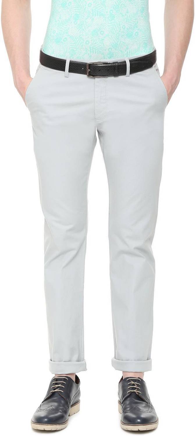 Allen Solly Slim Fit Men White Trousers