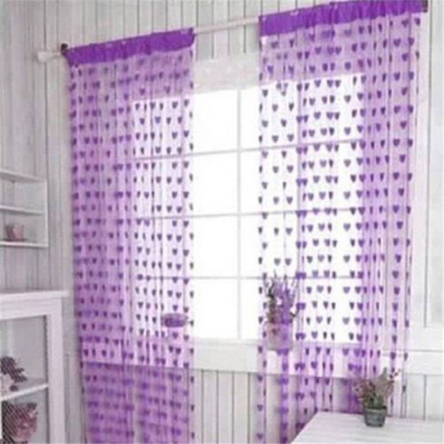 BIGWHEEL 213 cm (7 ft) Window Polyester Semi Transparent Curtain Single Curtain