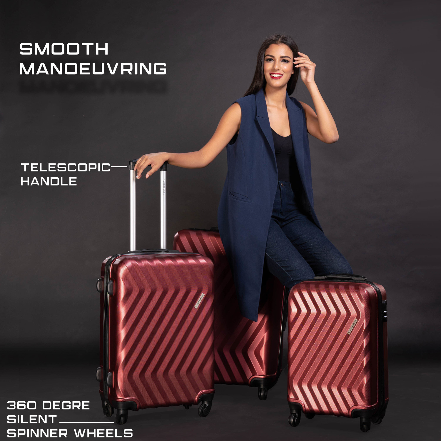 Image of NASHER MILES Lombard set of 2 24-28 Check-in Suitcase 4 Wheels - 28 inch