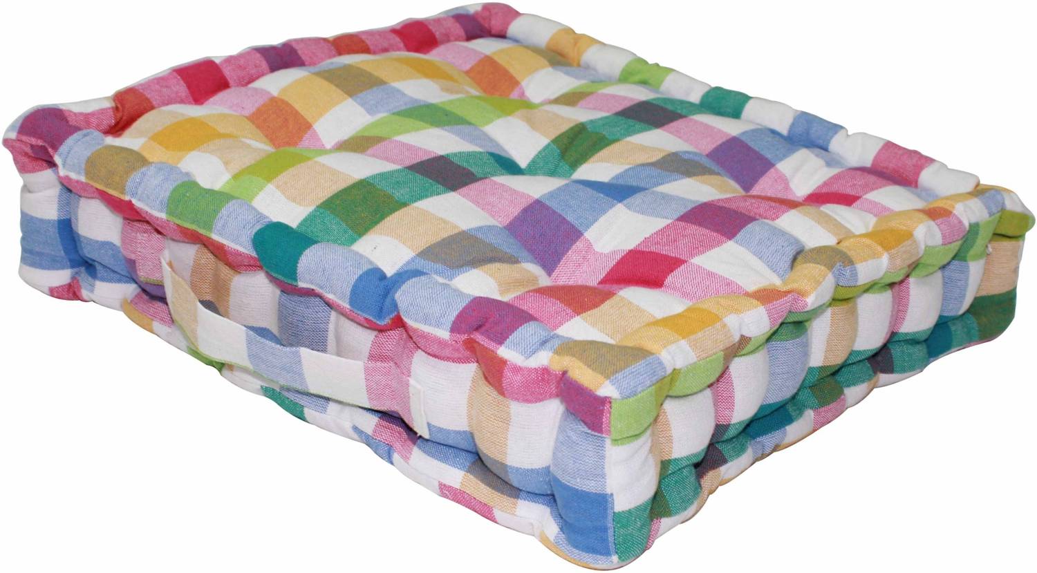 OASIS Cotton Floor Cushion Pack of 1 Abstract (Multicolor)