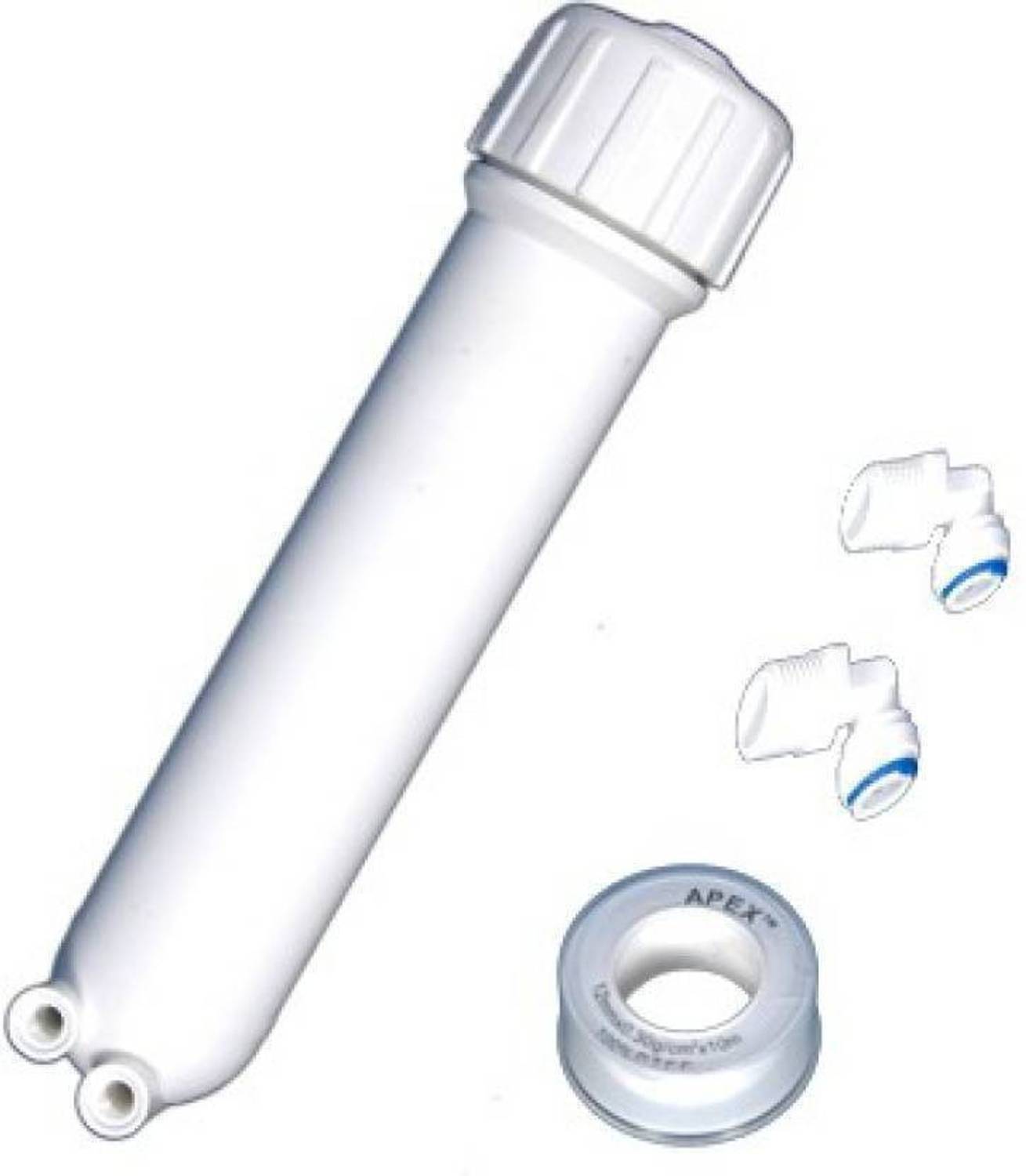 Capital Membrane Housing With Teflon Tape+3 Elbow For Water Purifier Solid Filter Cartridge ( Pack of 5) Solid Filter Cartridge