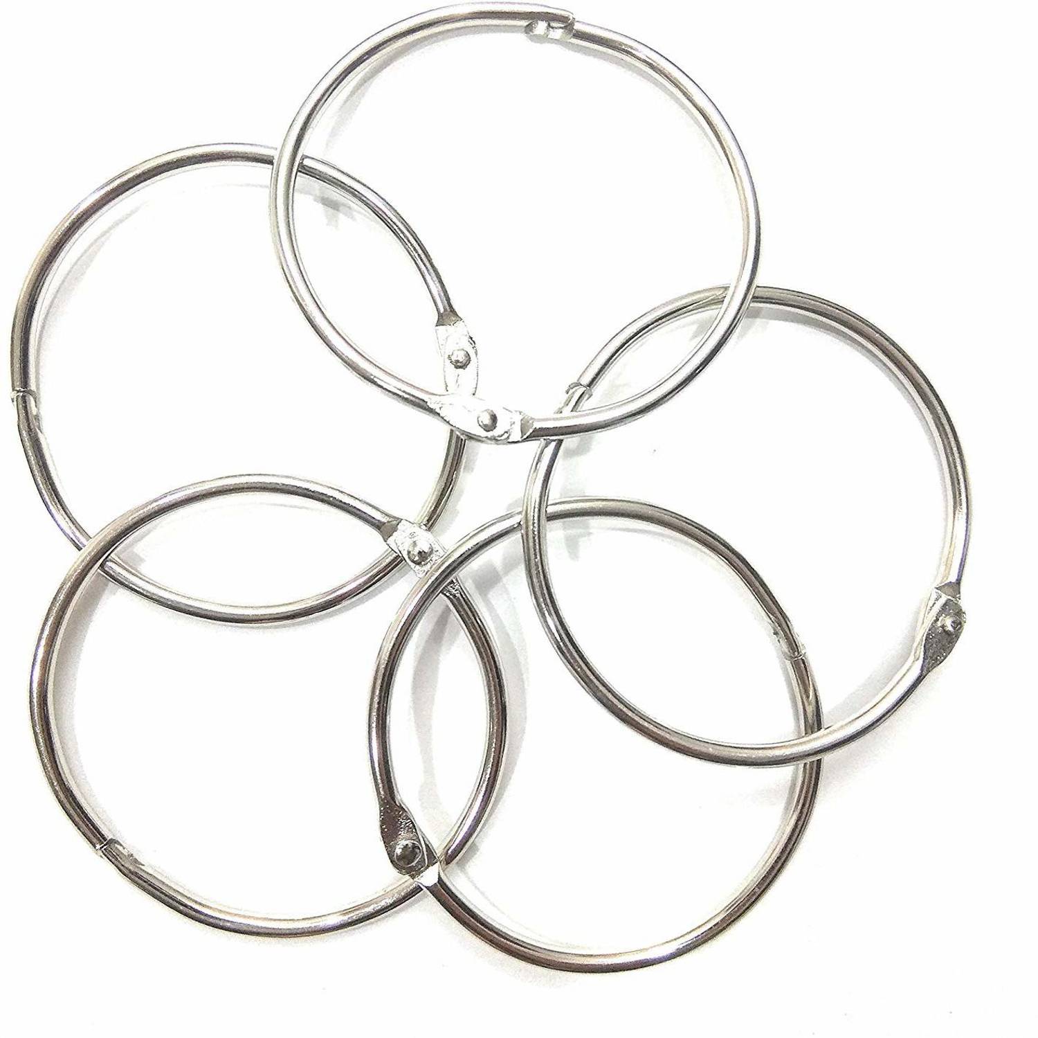 Arham Metal Loose Leaf Book Binder Buckle Rings Scrapbook Sketchbook Craft Photo Album DIY Binding Ring Size :- 5 cm 5 Pieces Manual Ring Binder