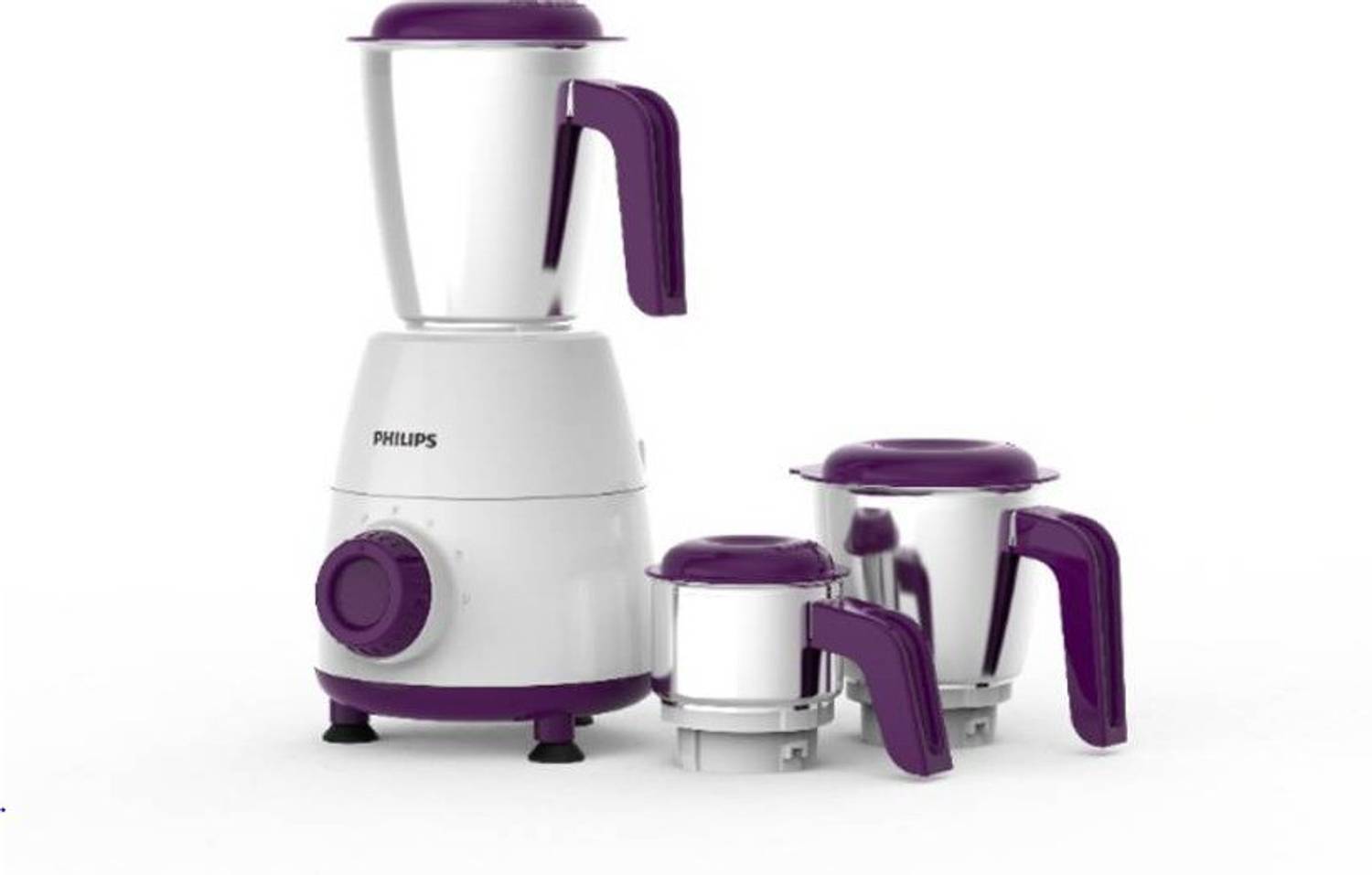 PHILIPS HL 500 W Mixer Grinder (HL7505/00 3 Jars Purple, Whit