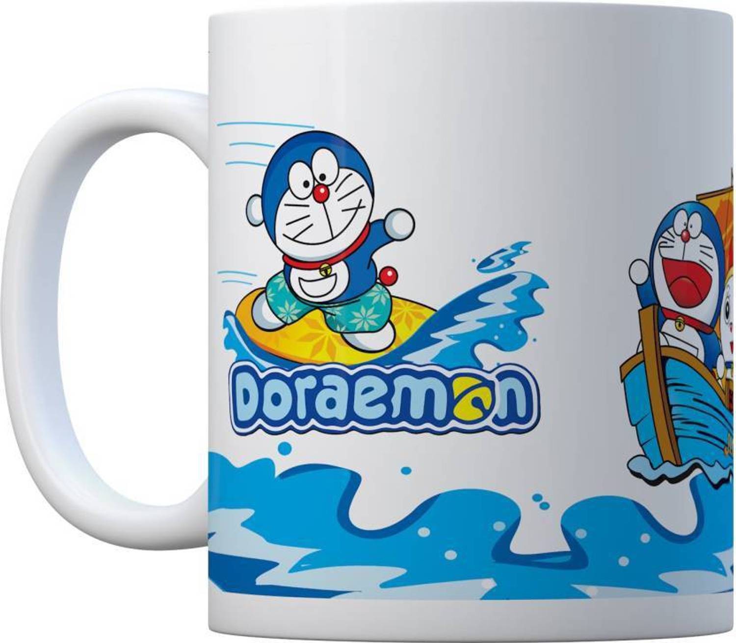 AngaarLook "Water Adventure Doremon"Printed 350 ml Coffee Gift Ceramic Coffee Mug