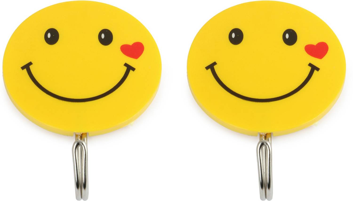 BOSCO Self Adhesive Smiley Face Hook - Set of 2 Pcs Hook 1