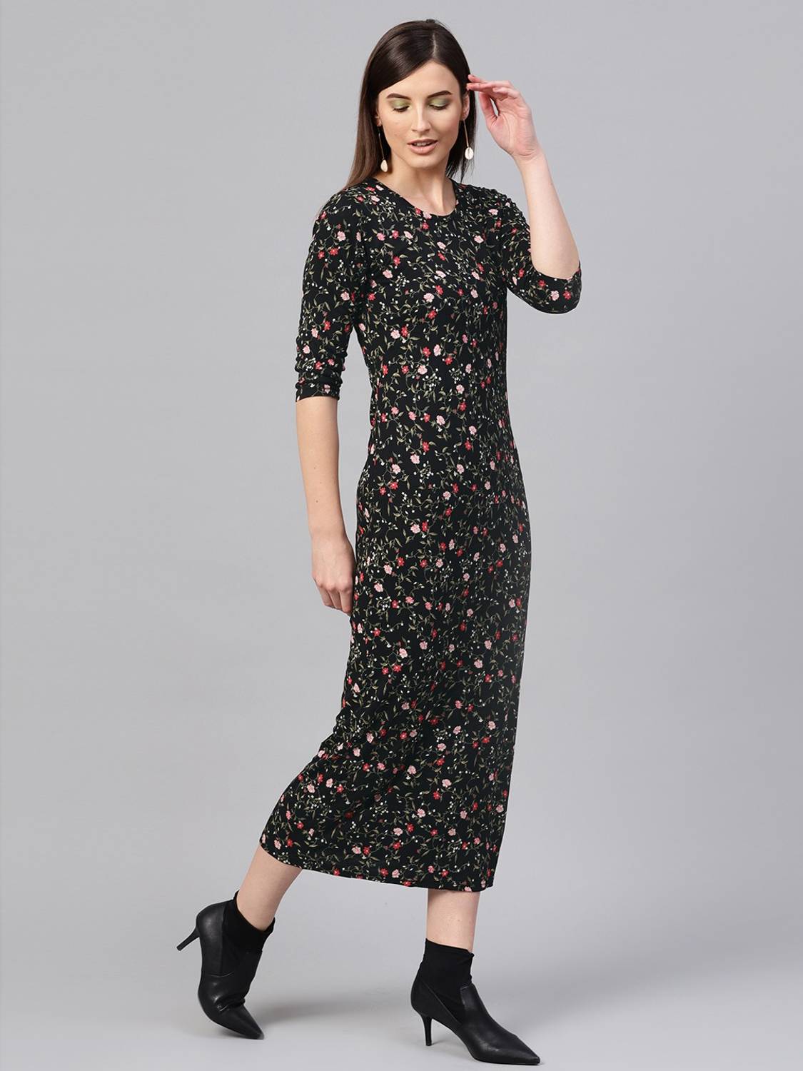 sassafras women's sheath midi dress product info and reviews Sassafras Women Black Side Waist Cut Out Midi Dress L / Black