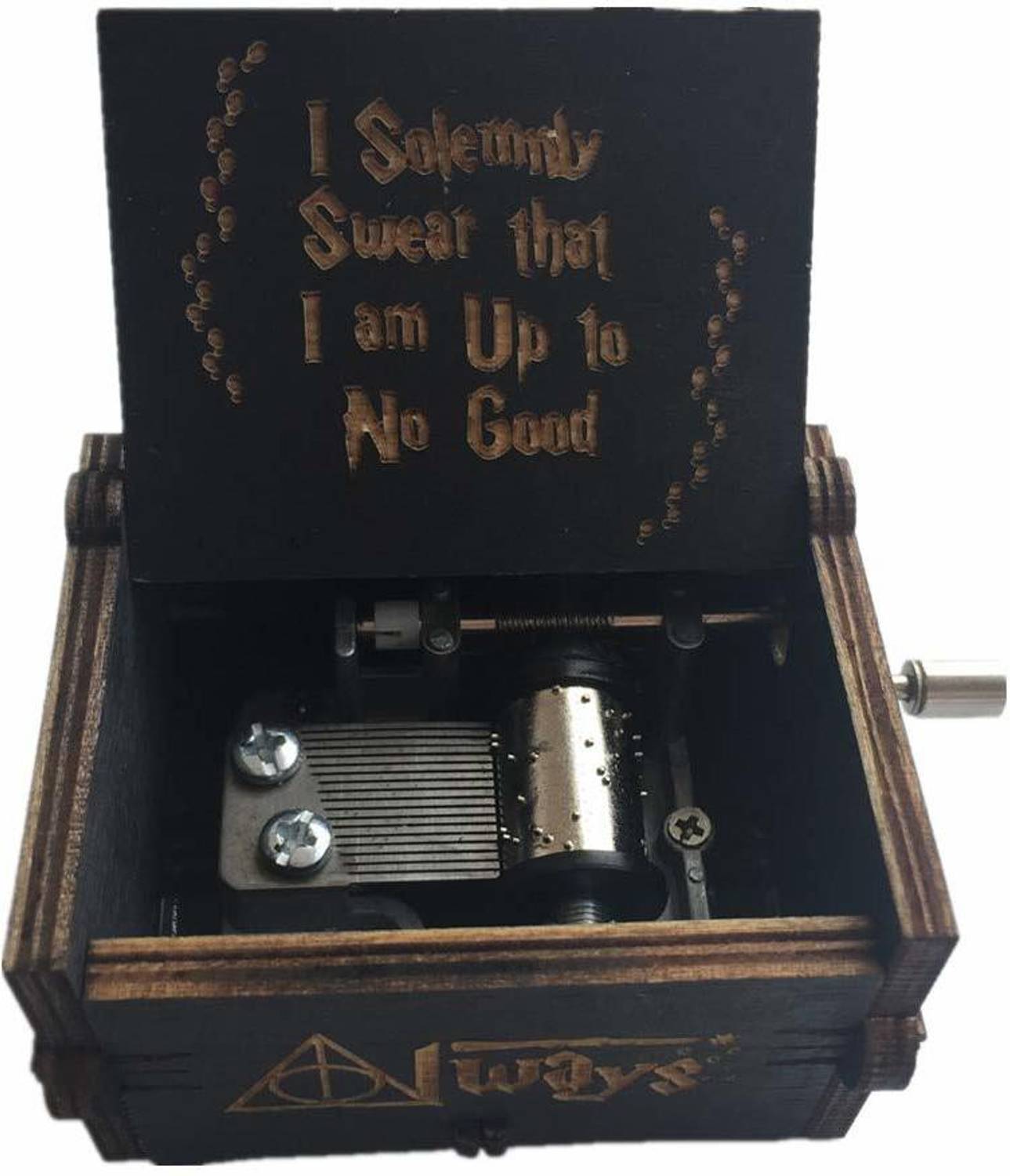 Windup Wooden Harry Potter Music Box in Jute Pouch - Image 4