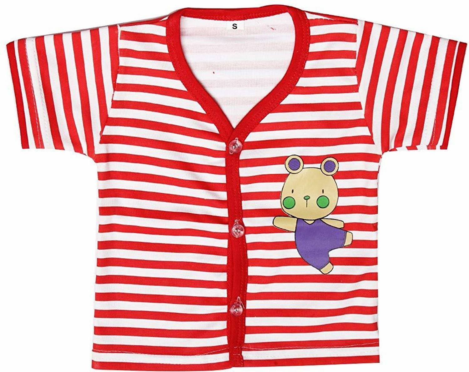 babeezworld Boys & Girls Striped Pure Cotton Regular T Shirt