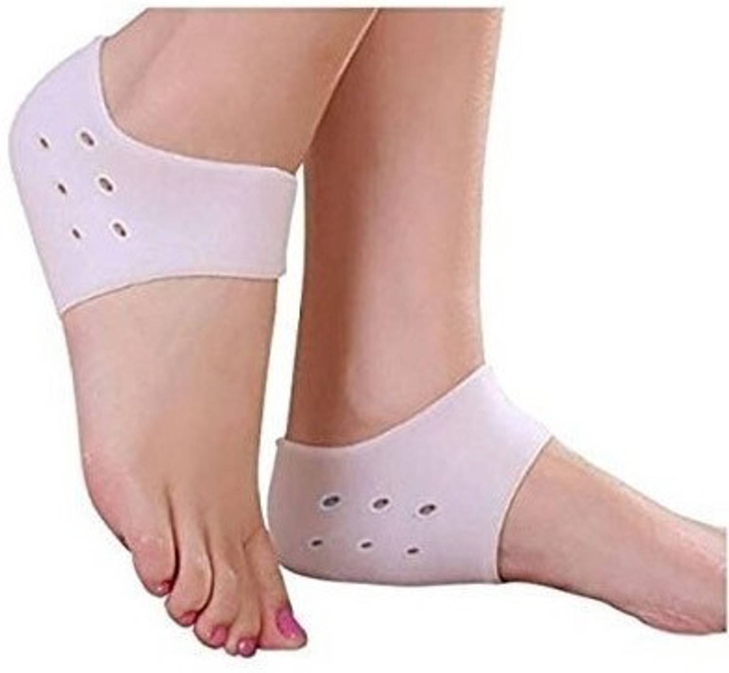 ALPHANOT Silicone Gel Heel Pad Socks for Pain Relief for women (pack of 1 pair) Heel Support