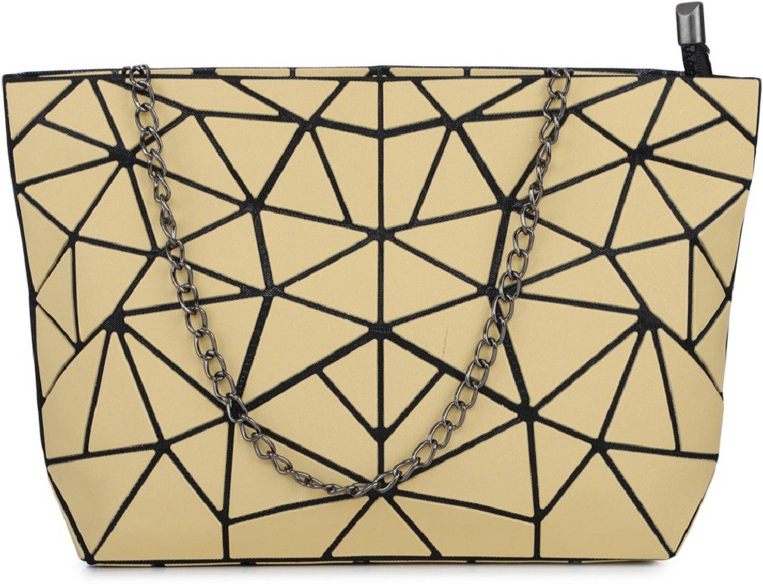 Baomi Beige, Black Sling Bag Geometric