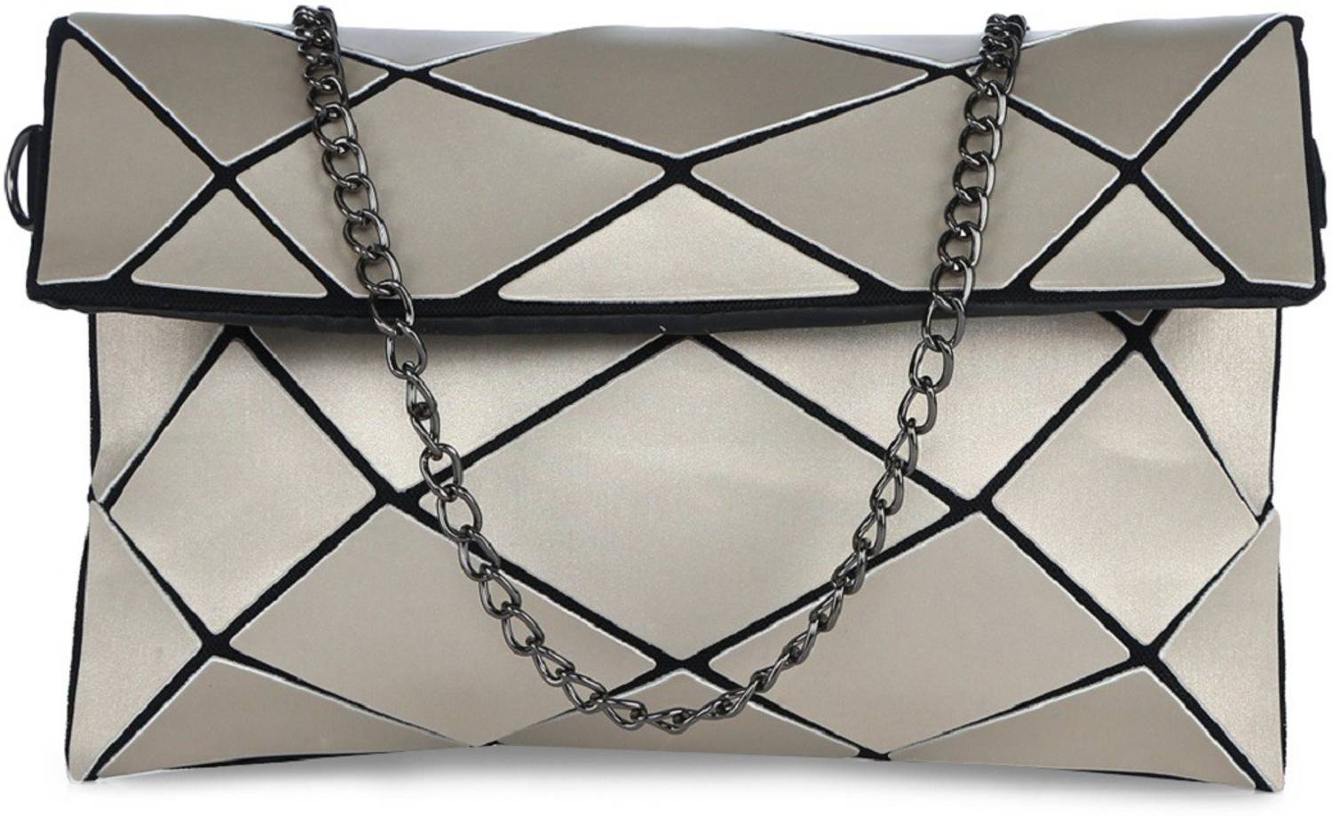 Baomi Silver Sling Bag Geometric