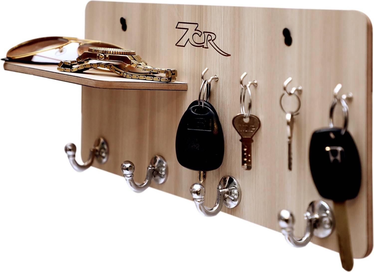 7CR Key holder H-shelf Wood Key Holder