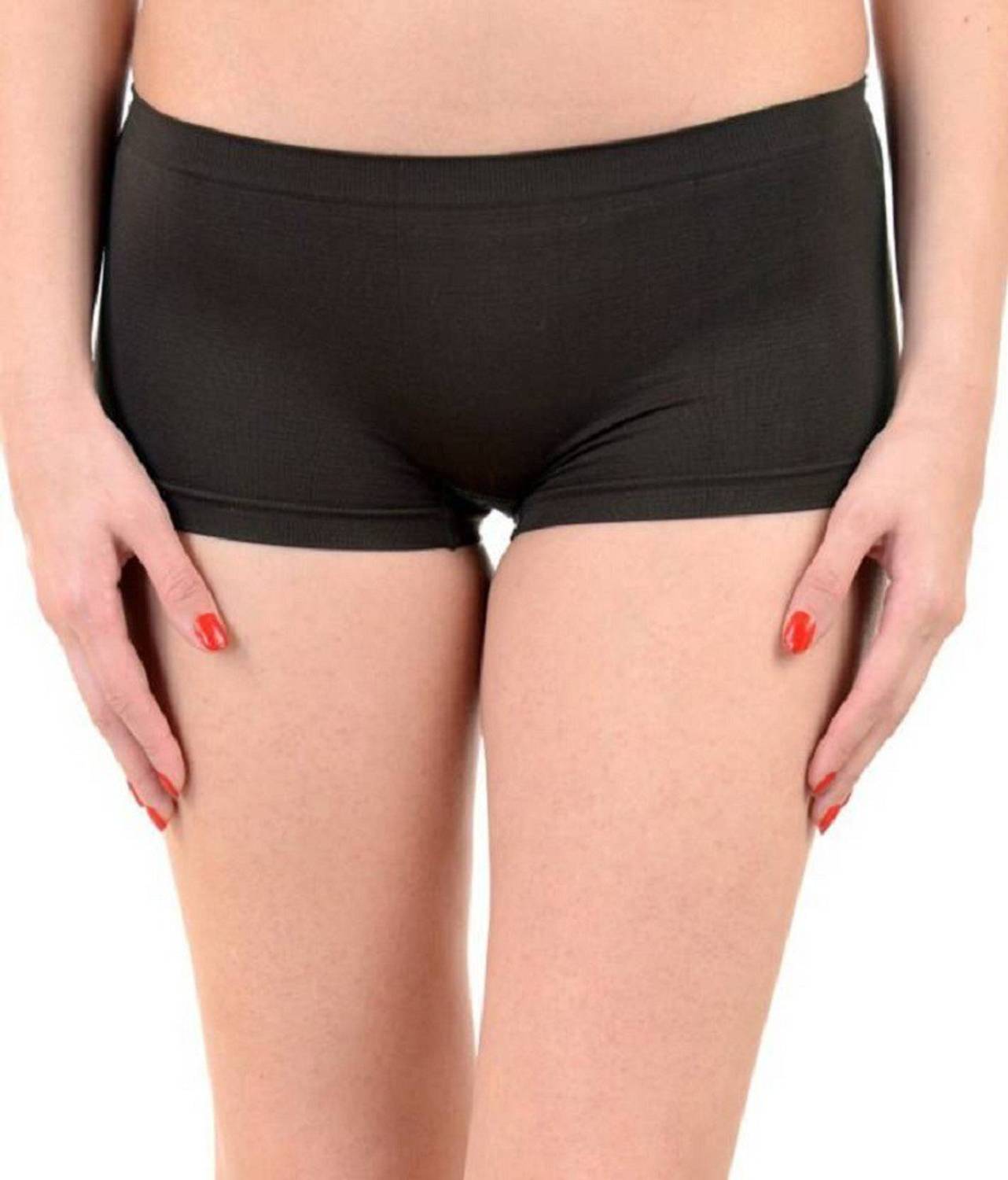 Glamoras Women Boy Short Black Panty