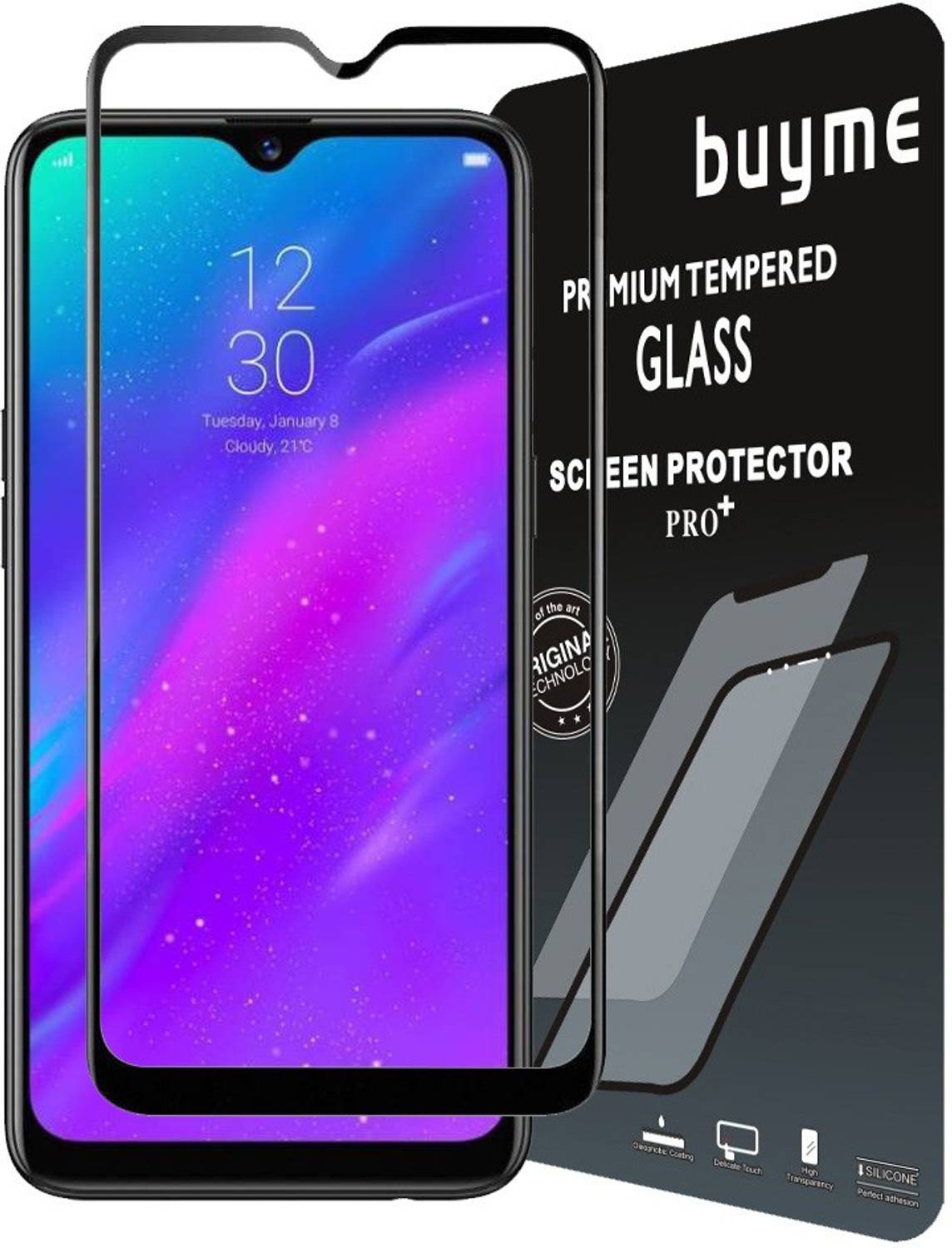 BuyMe Edge To Edge Tempered Glass for Realme 3, Realme 3i, Vivo Y93
