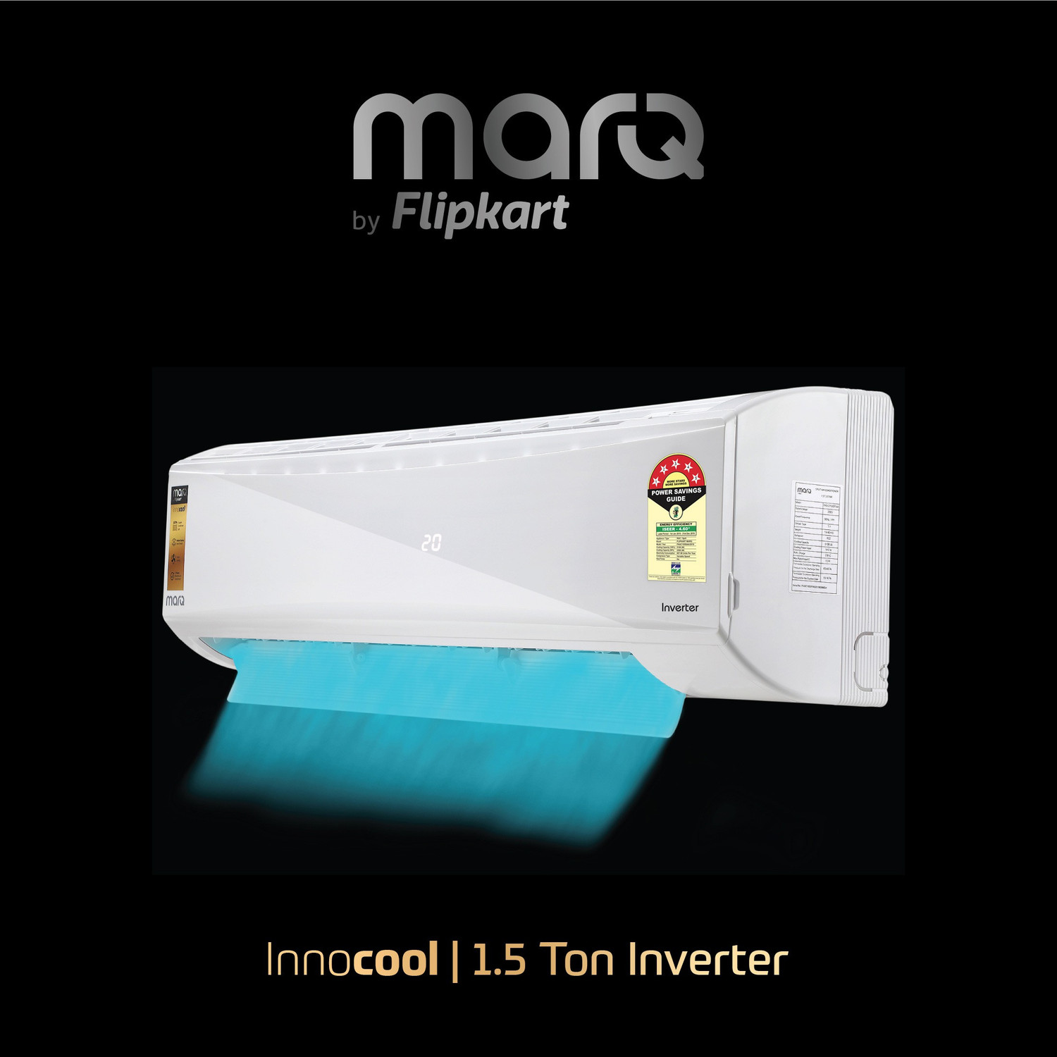 Image of MarQ by Flipkart 2019 Model 1.5 Ton 5 Star Split Inverter AC